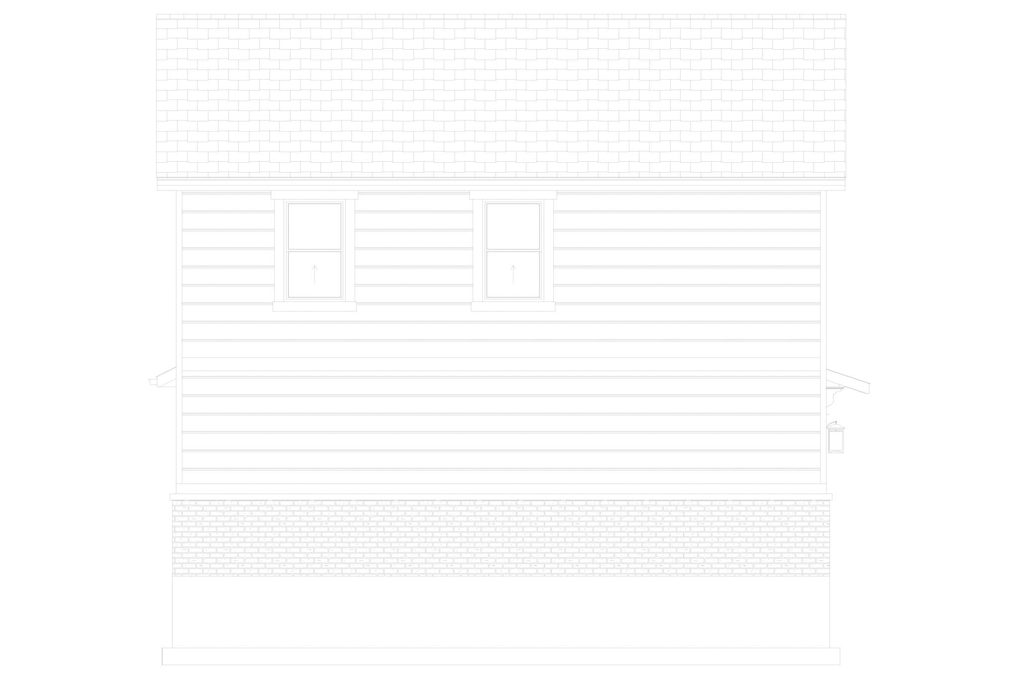 Home Plan Left Elevation of this 2-Bedroom,1049 Sq Ft Plan -187-1252