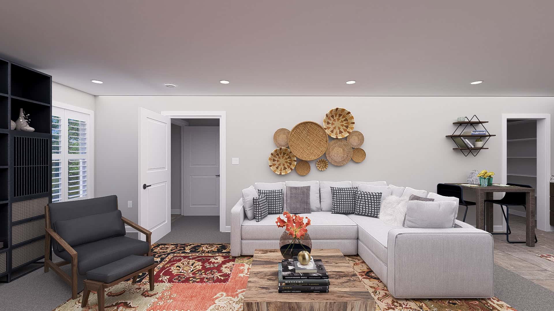 Living Room of this 2-Bedroom,1049 Sq Ft Plan -187-1252