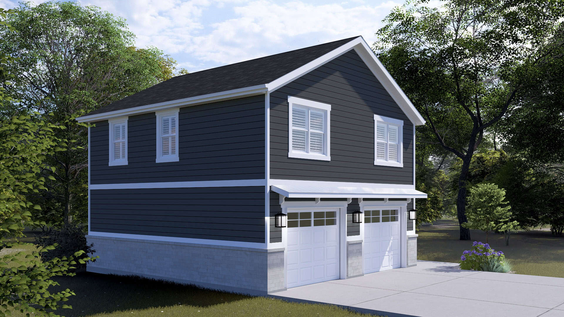 Left Side View of this 2-Bedroom,1049 Sq Ft Plan -187-1252