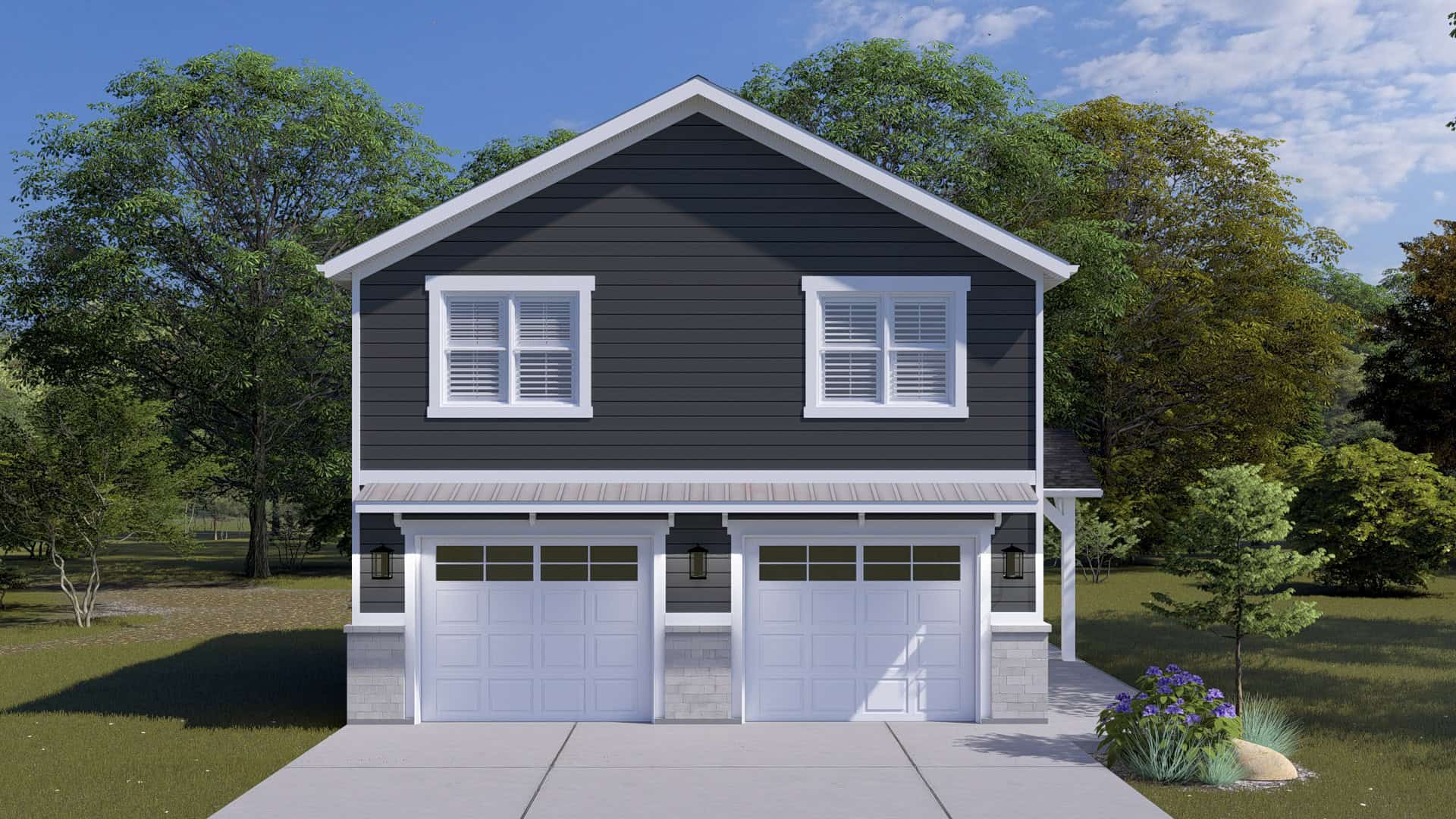 Front View of this 2-Bedroom,1049 Sq Ft Plan -187-1252