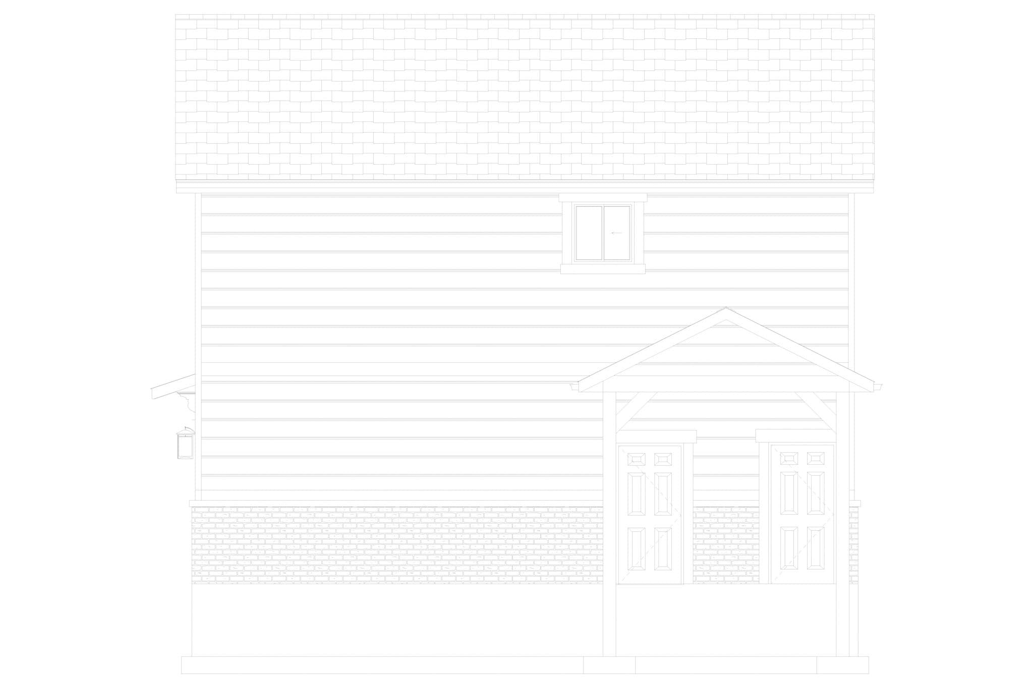 Home Plan Right Elevation of this 2-Bedroom,1049 Sq Ft Plan -187-1252