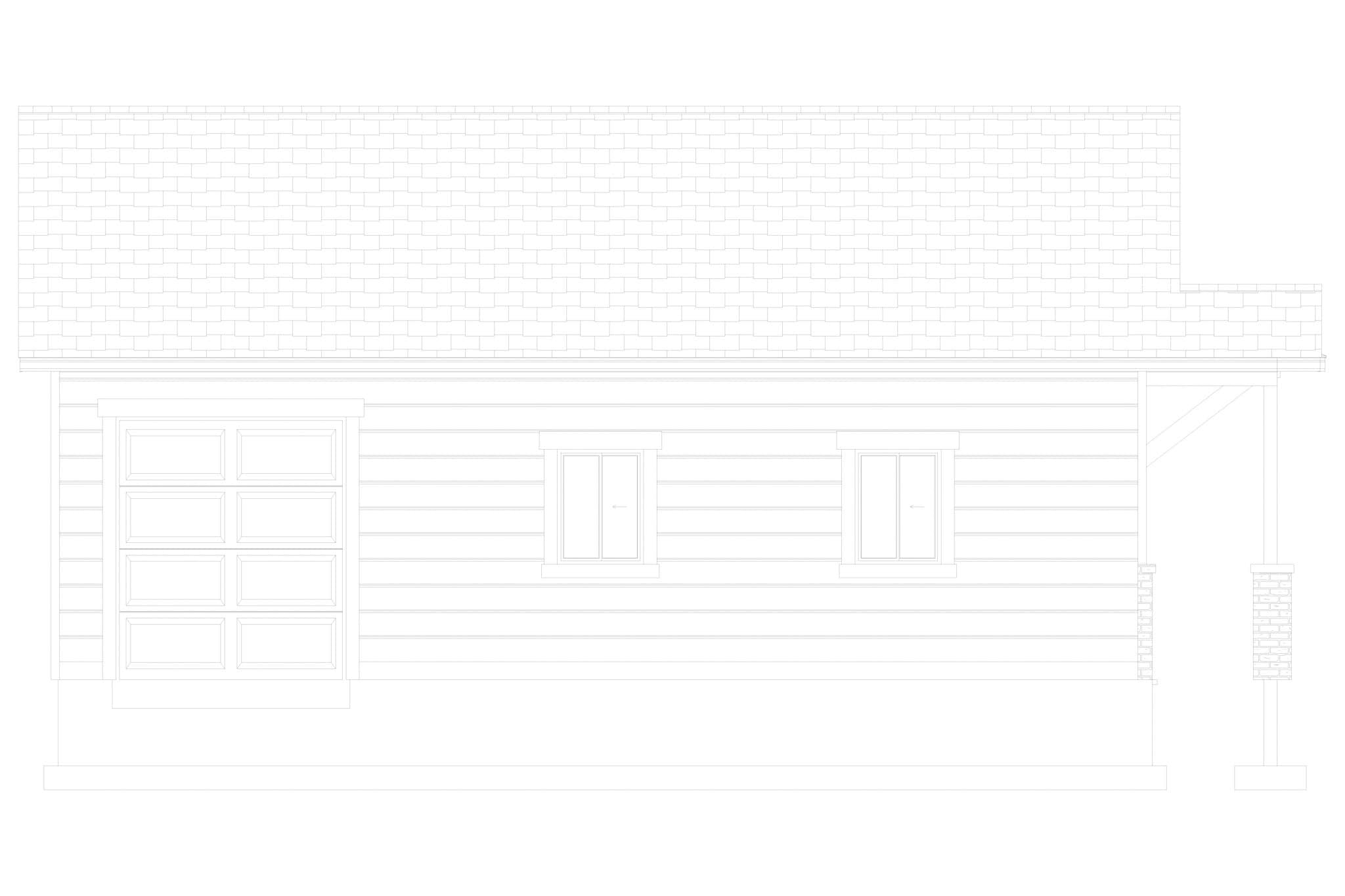Home Plan Left Elevation of this 0-Bedroom,1 Sq Ft Plan -187-1253