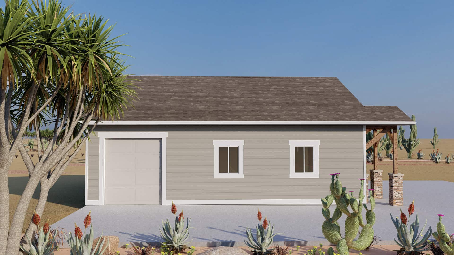 Left Side View of this 0-Bedroom,1 Sq Ft Plan -187-1253