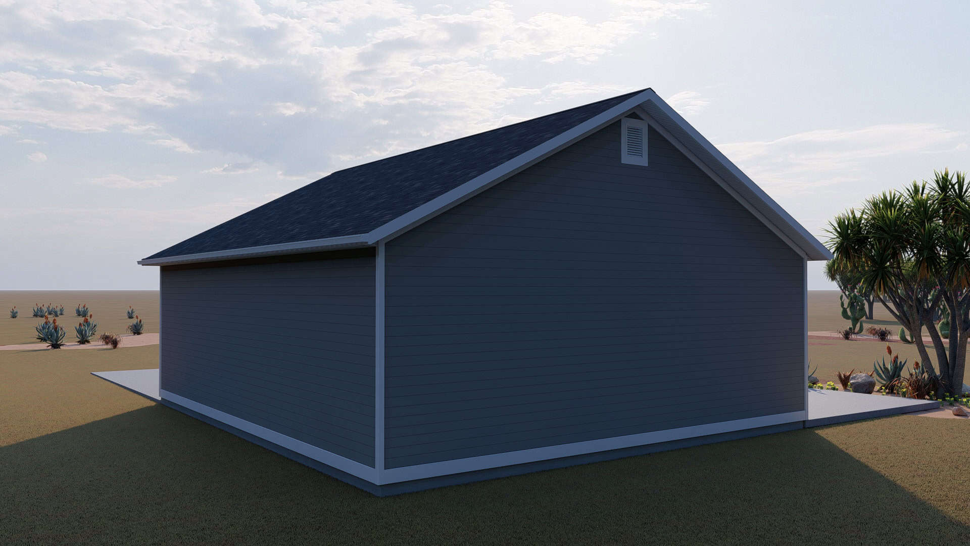 Rear View of this 0-Bedroom,1 Sq Ft Plan -187-1253