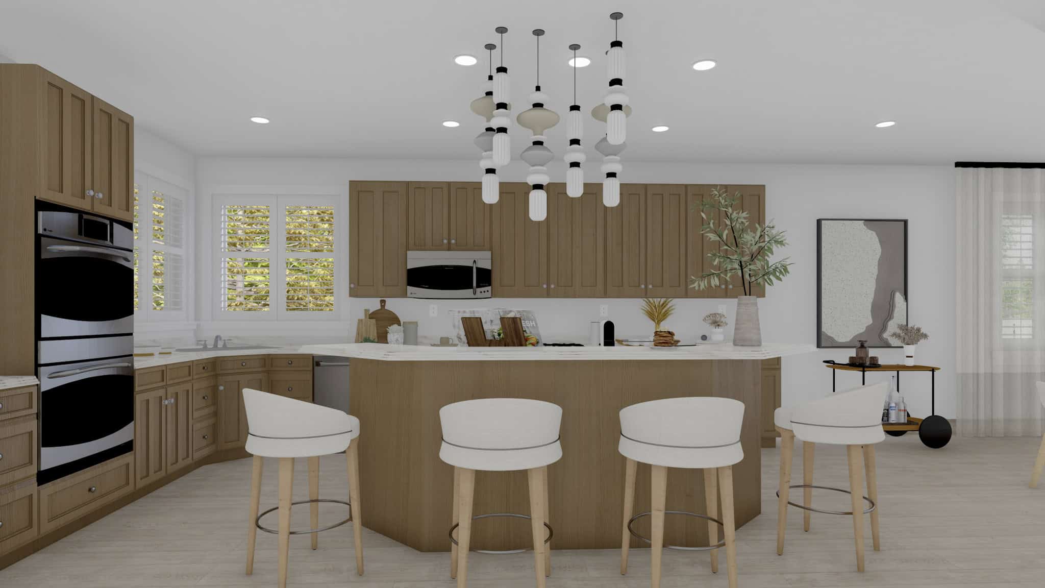 Kitchen: Kitchen Island of this 5-Bedroom,3861 Sq Ft Plan -187-1254