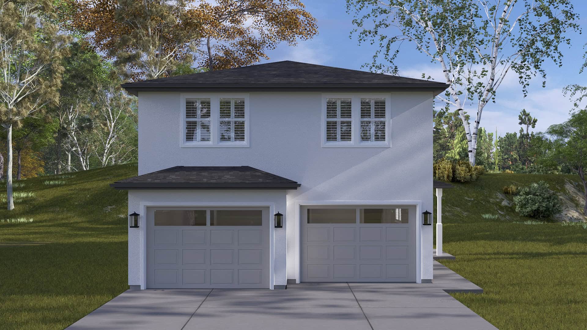 Front View of this 2-Bedroom,1280 Sq Ft Plan -187-1255