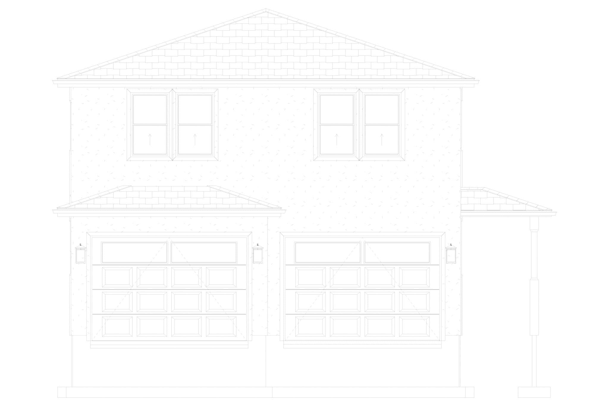 Home Plan Front Elevation of this 2-Bedroom,1280 Sq Ft Plan -187-1255