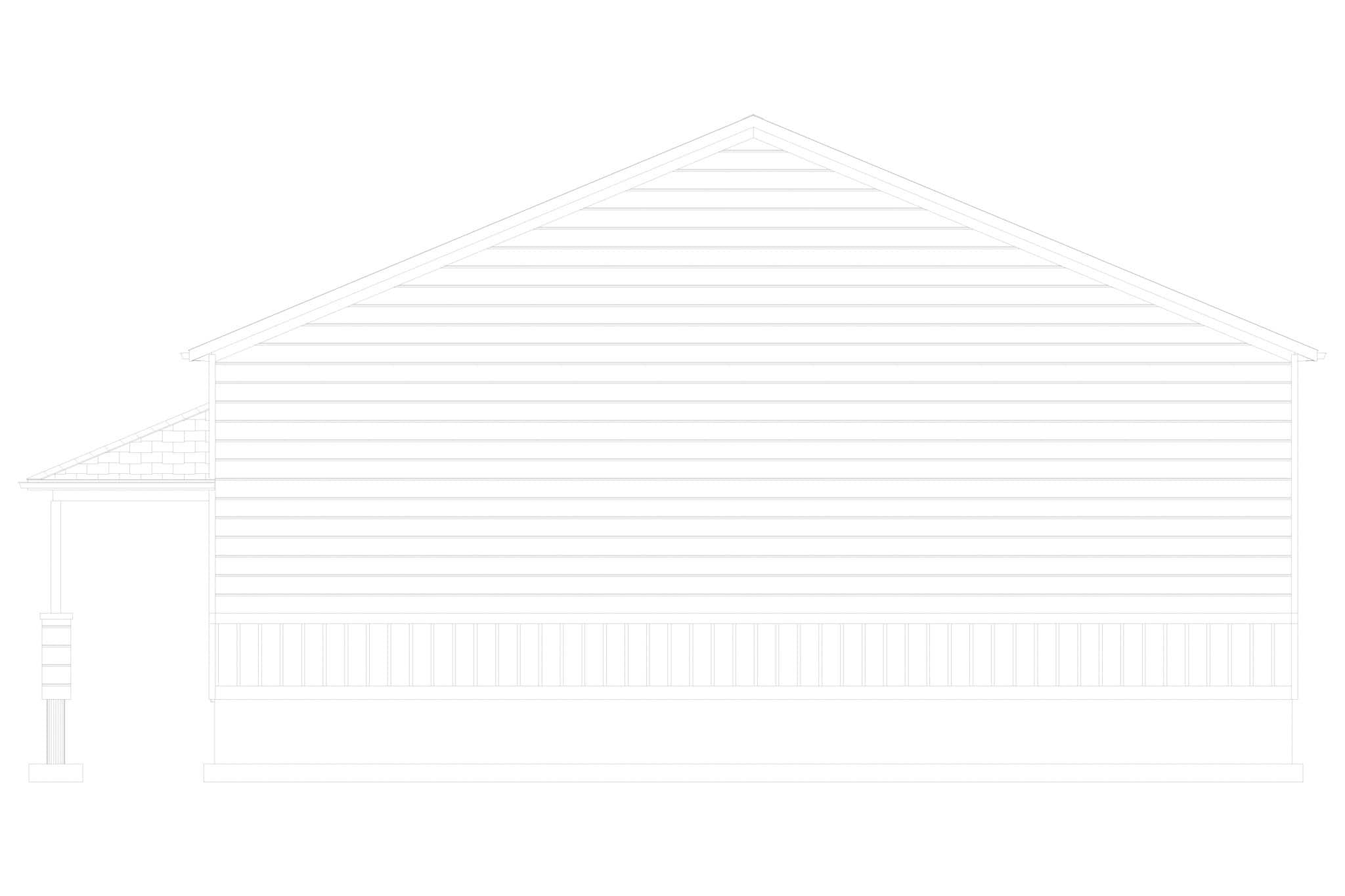 Home Plan Rear Elevation of this 0-Bedroom,1 Sq Ft Plan -187-1256
