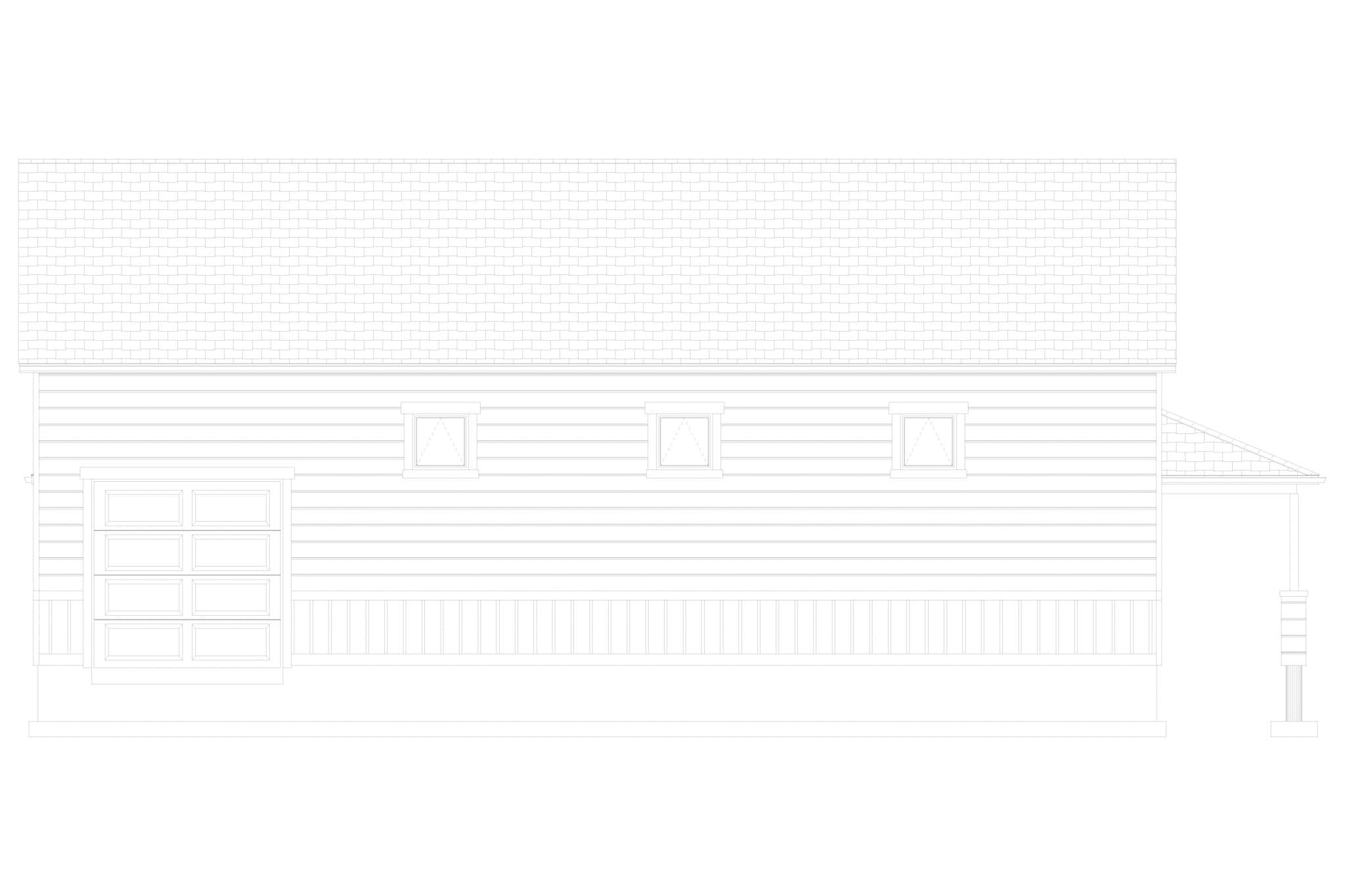 Home Plan Left Elevation of this 0-Bedroom,1 Sq Ft Plan -187-1256