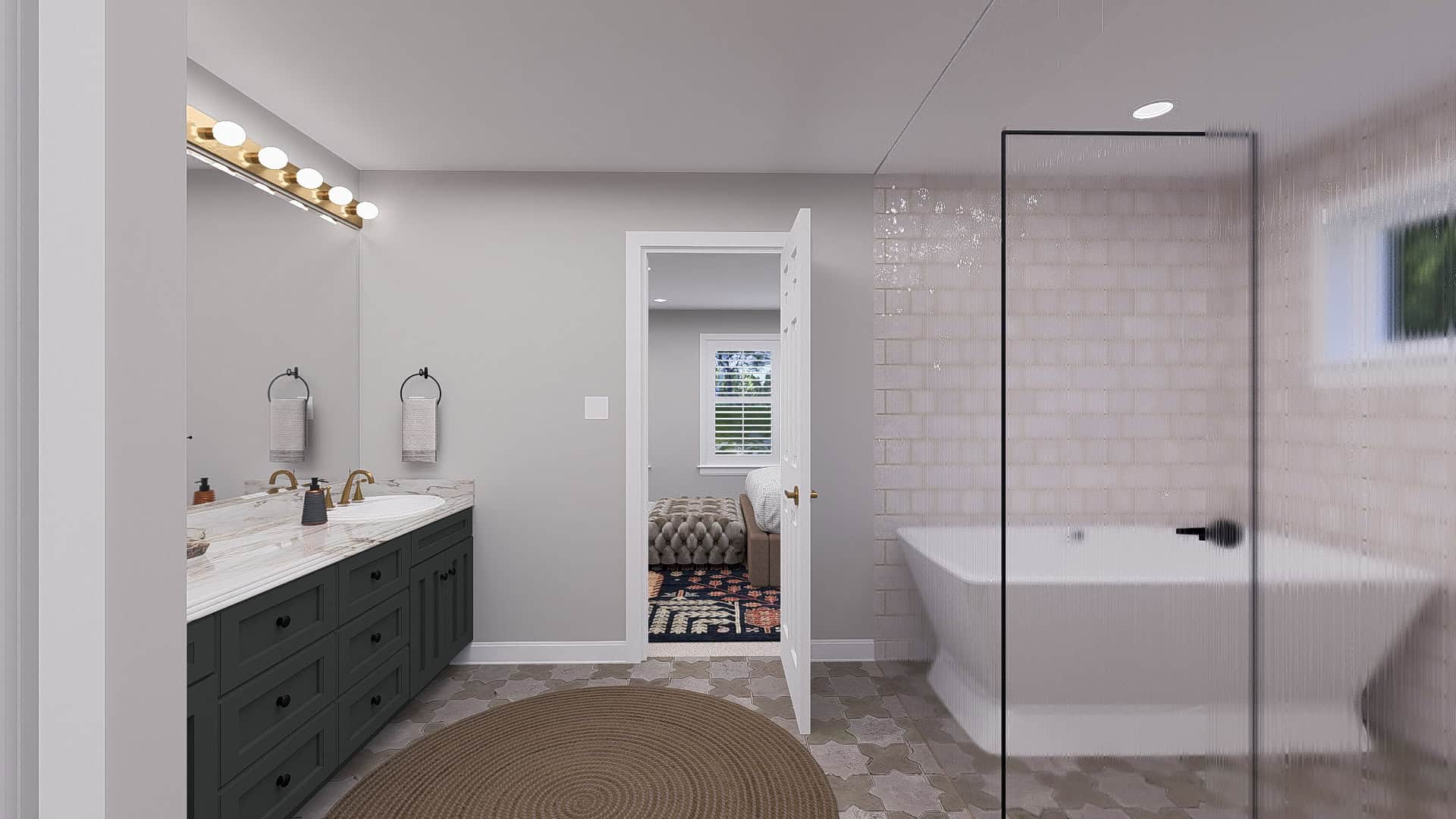 Master Bathroom of this 5-Bedroom,3237 Sq Ft Plan -187-1257