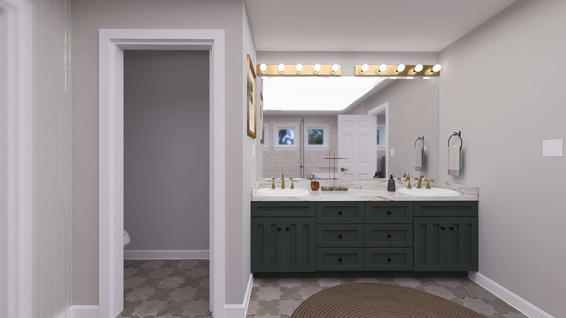 Master Bathroom: Sink/Vanity of this 5-Bedroom,3237 Sq Ft Plan -187-1257