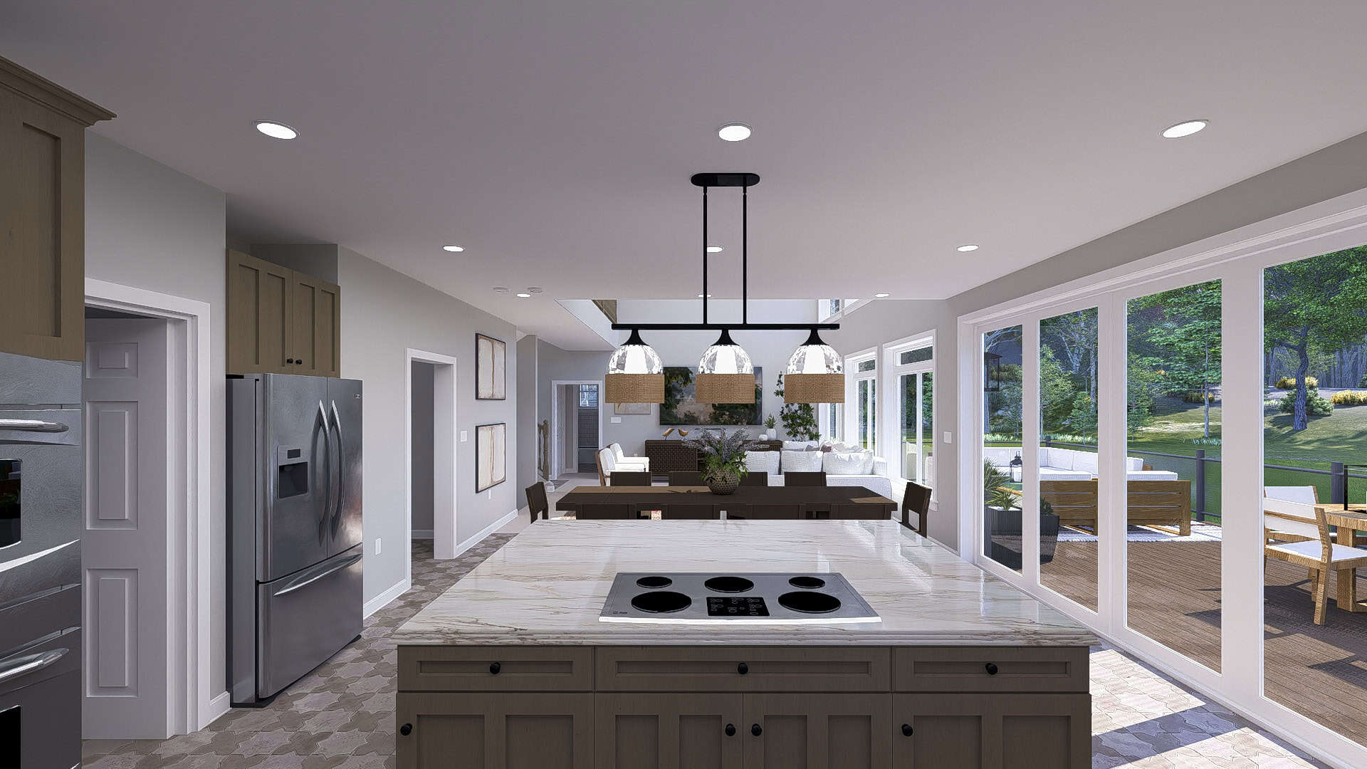 Kitchen: Kitchen Island of this 5-Bedroom,3237 Sq Ft Plan -187-1257