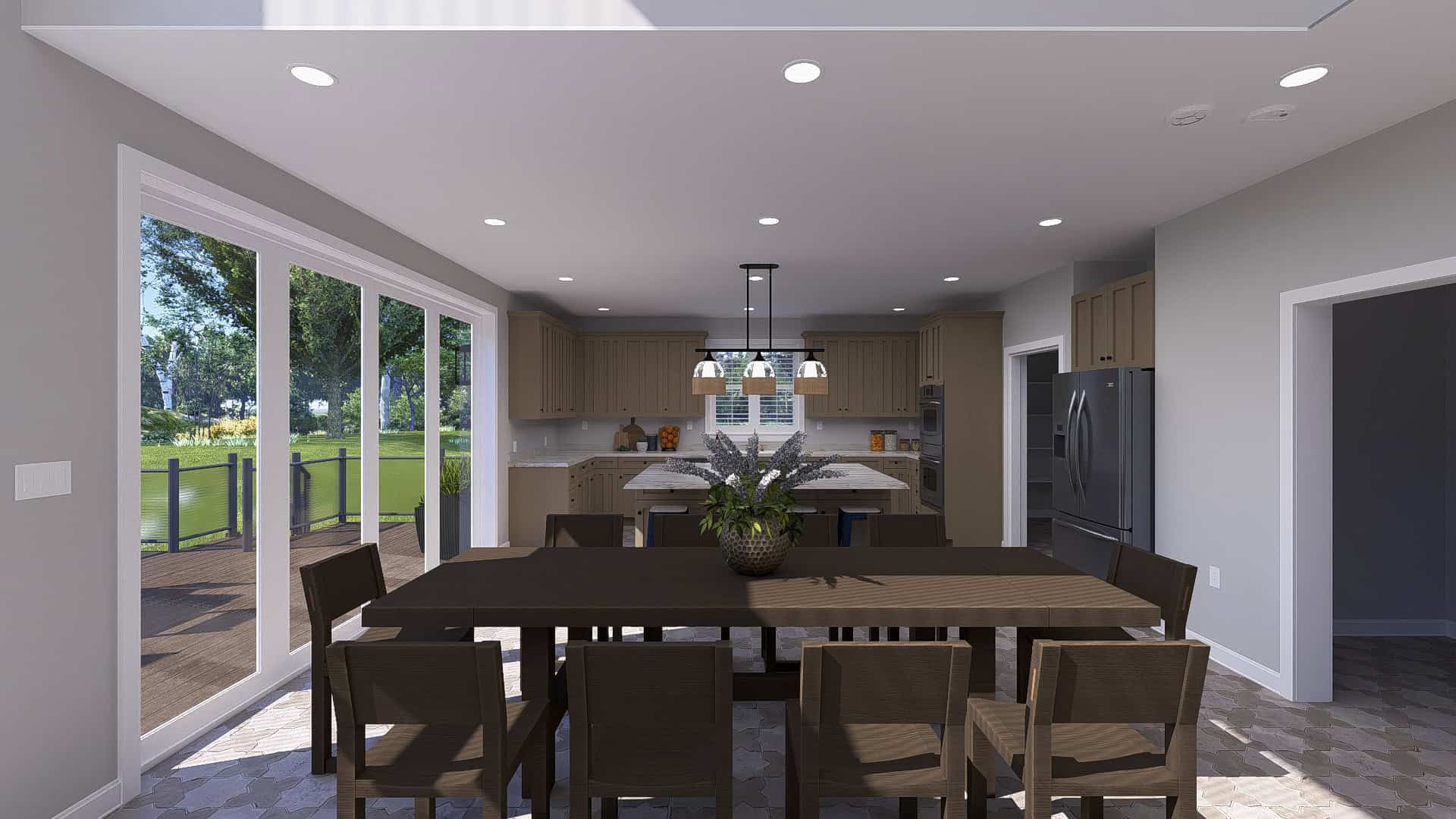 Dining Room of this 5-Bedroom,3237 Sq Ft Plan -187-1257