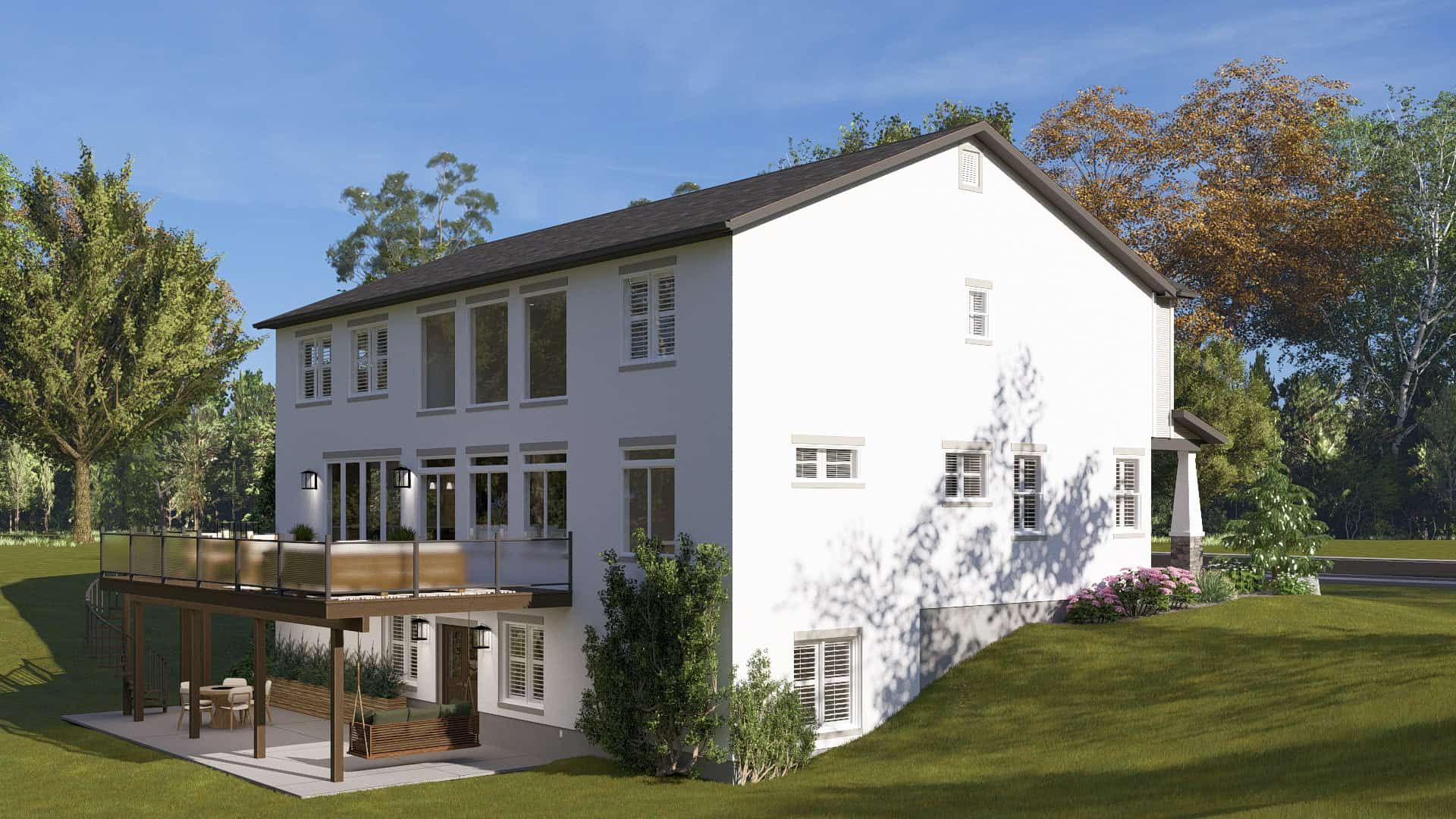 Rear View of this 5-Bedroom,3237 Sq Ft Plan -187-1257