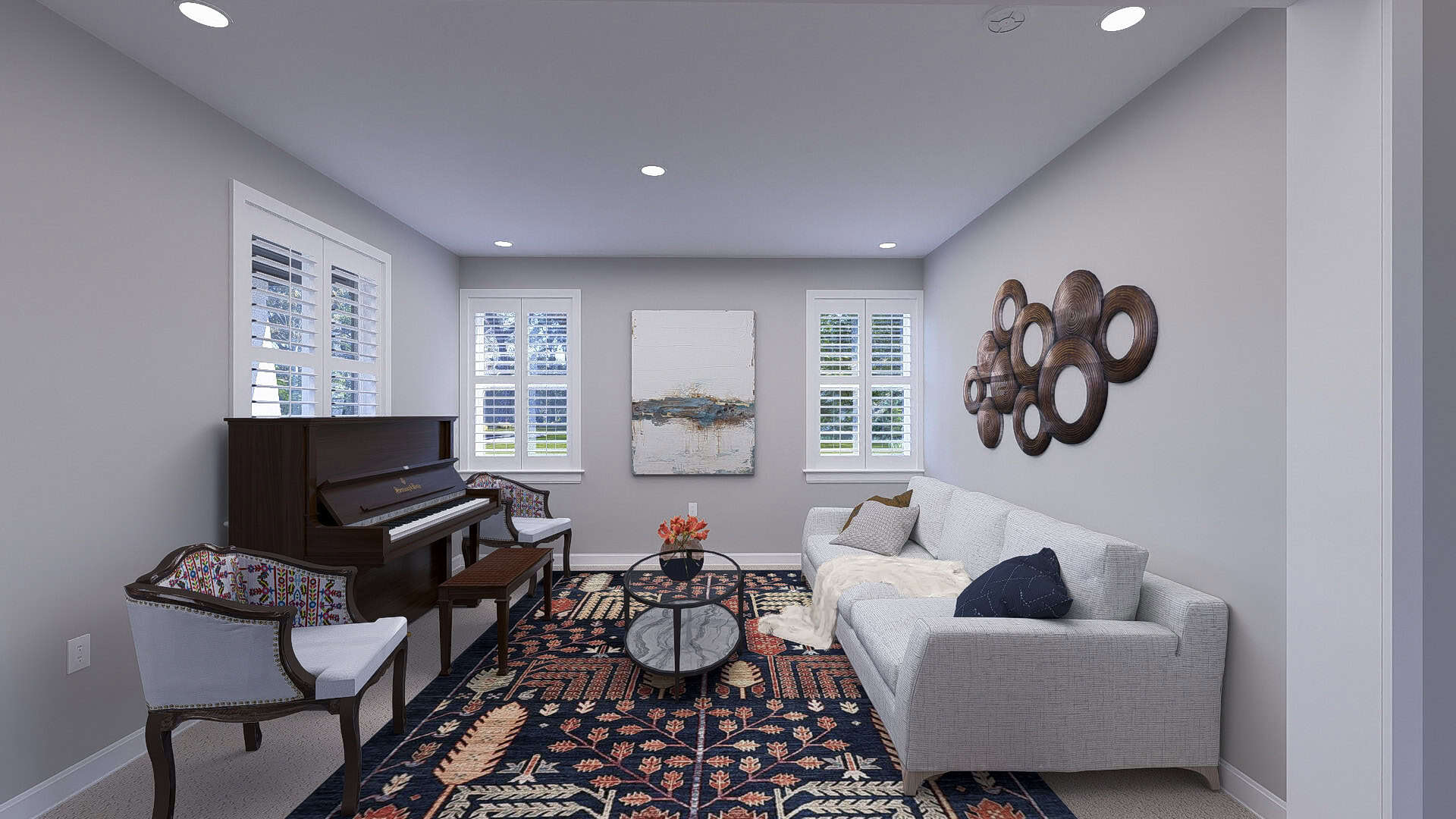 Living Room of this 5-Bedroom,3237 Sq Ft Plan -187-1257