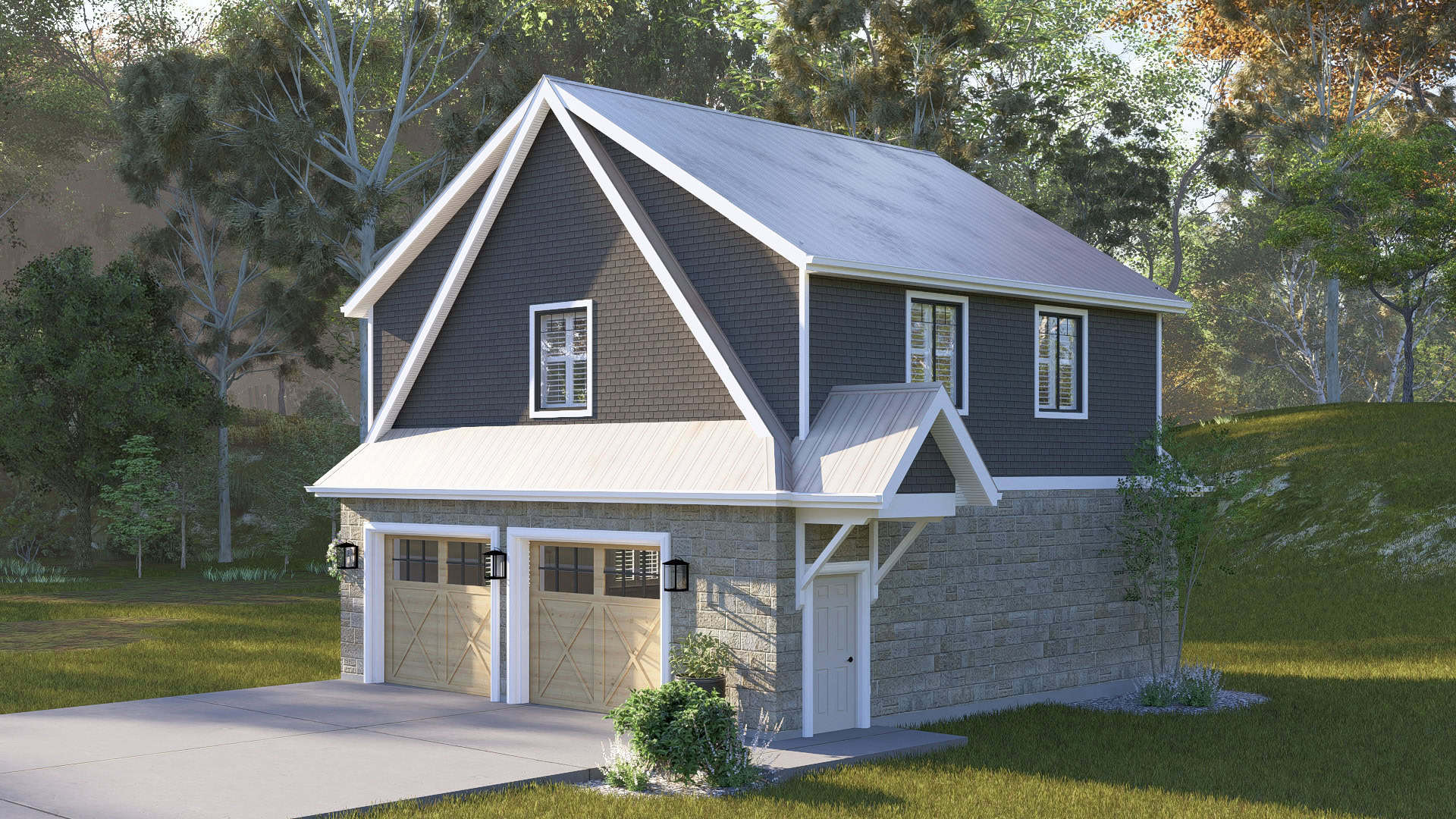 Right Side View of this 2-Bedroom,882 Sq Ft Plan -187-1258