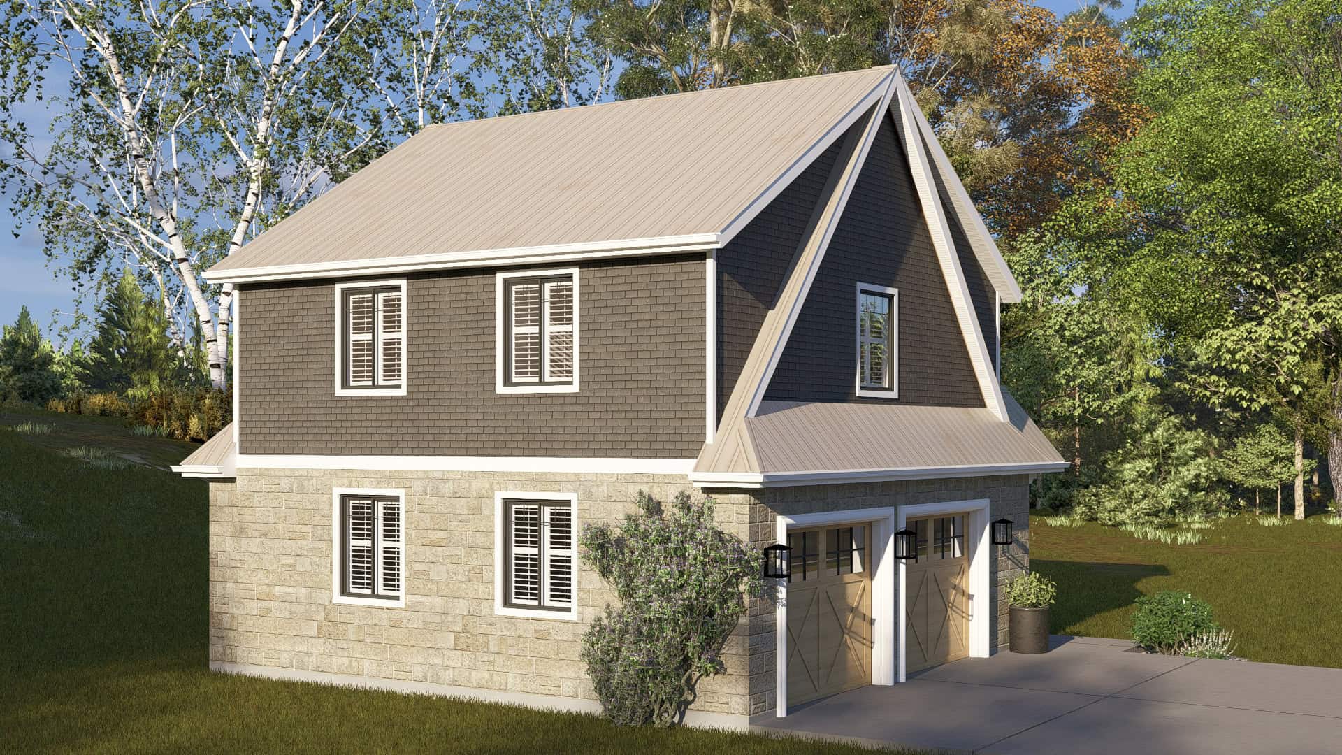 Left Side View of this 2-Bedroom,882 Sq Ft Plan -187-1258