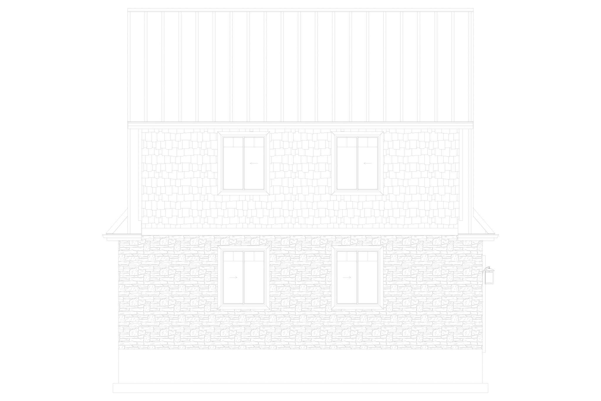 Home Plan Left Elevation of this 2-Bedroom,882 Sq Ft Plan -187-1258