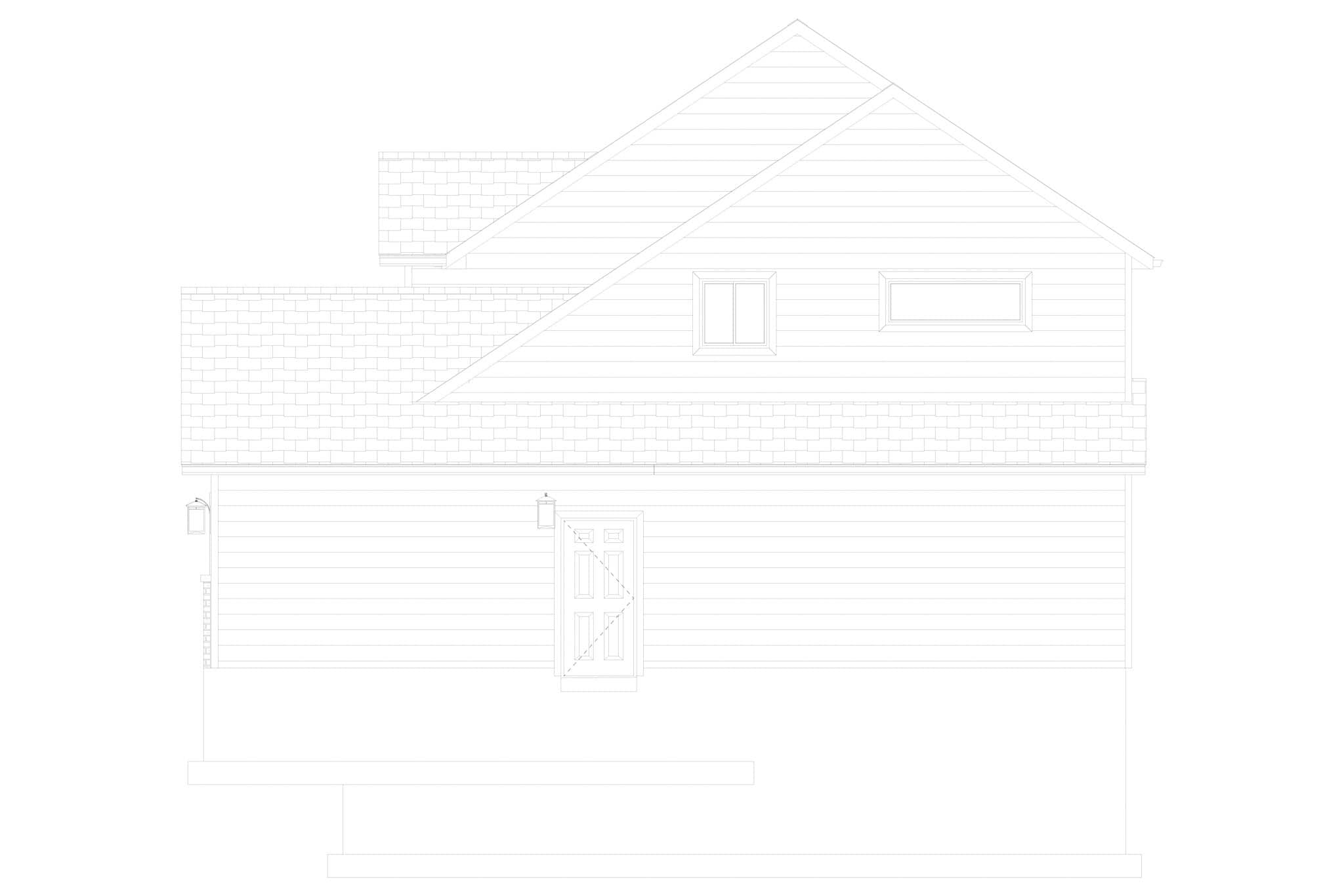 Home Plan Right Elevation of this 3-Bedroom,1811 Sq Ft Plan -187-1259