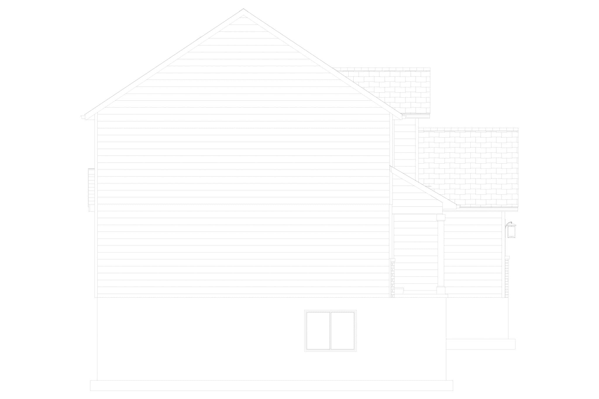 Home Plan Left Elevation of this 3-Bedroom,1811 Sq Ft Plan -187-1259