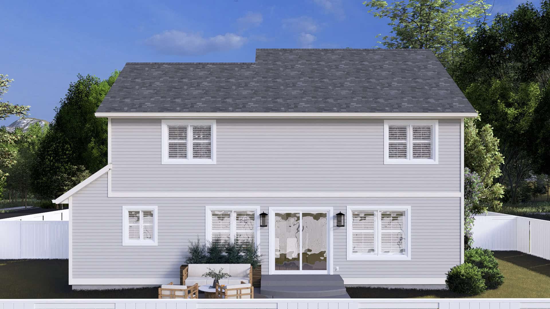 Rear View of this 3-Bedroom,1811 Sq Ft Plan -187-1259