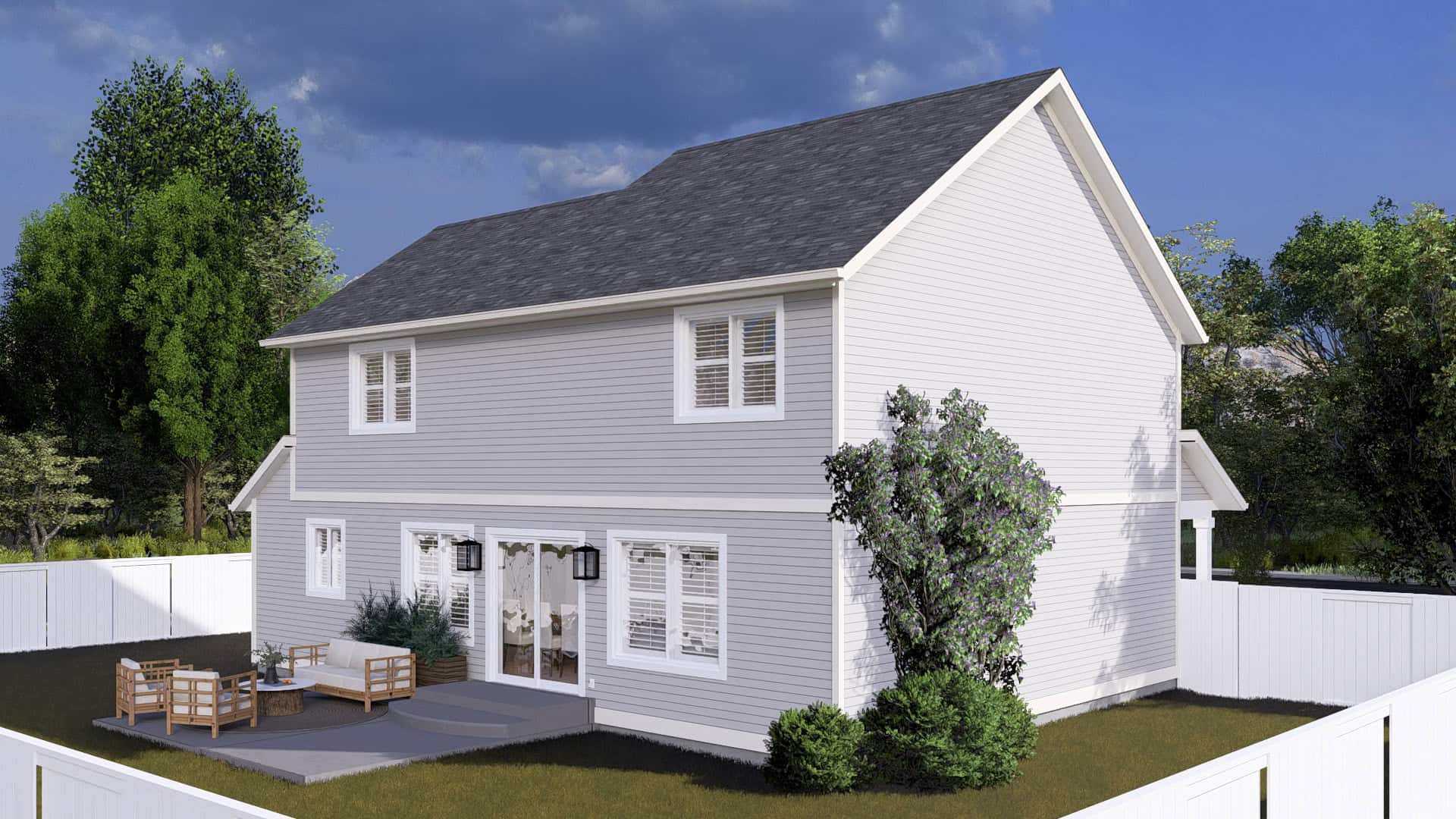 Rear View of this 3-Bedroom,1811 Sq Ft Plan -187-1259