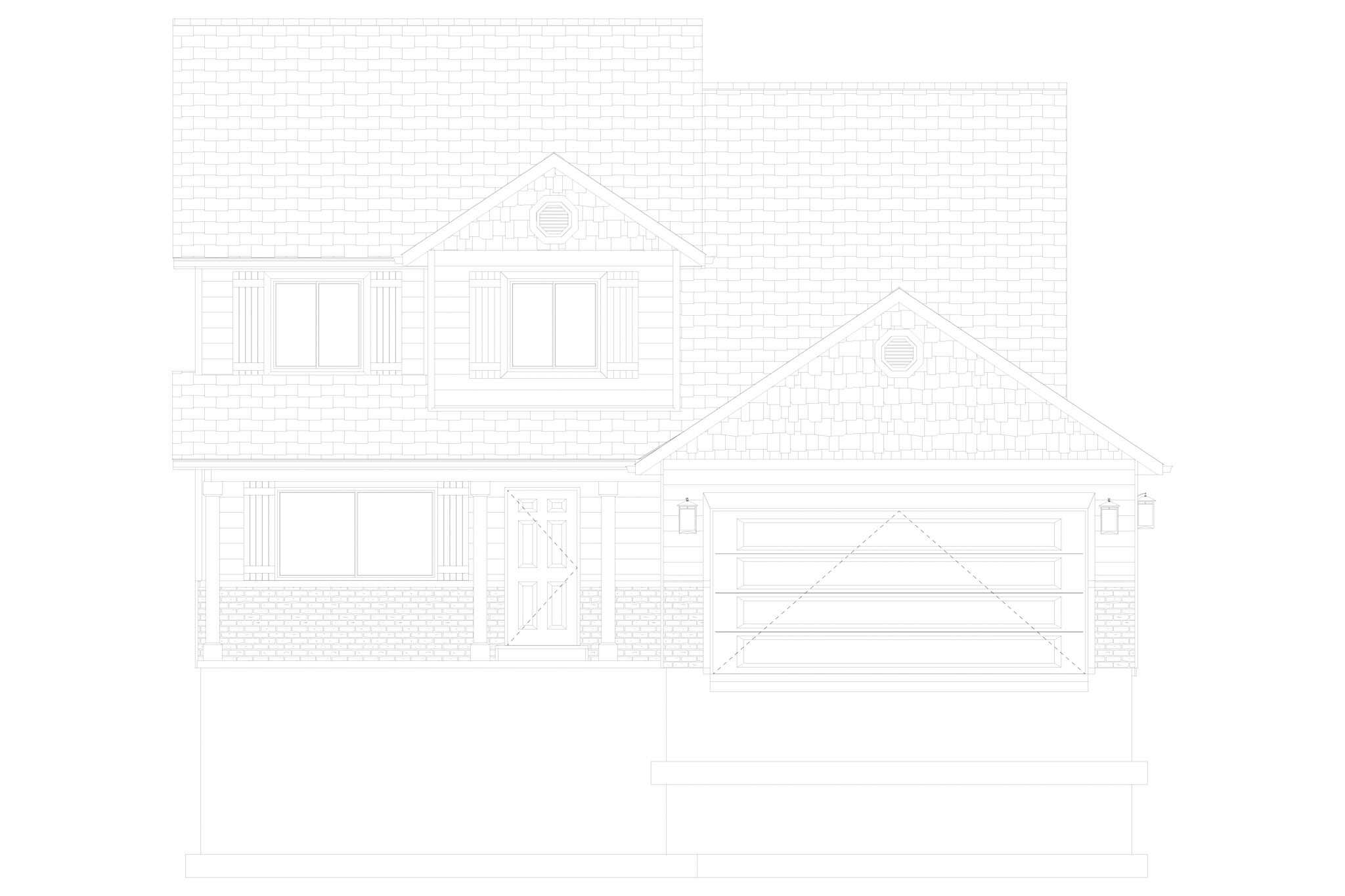 Home Plan Front Elevation of this 3-Bedroom,1811 Sq Ft Plan -187-1259