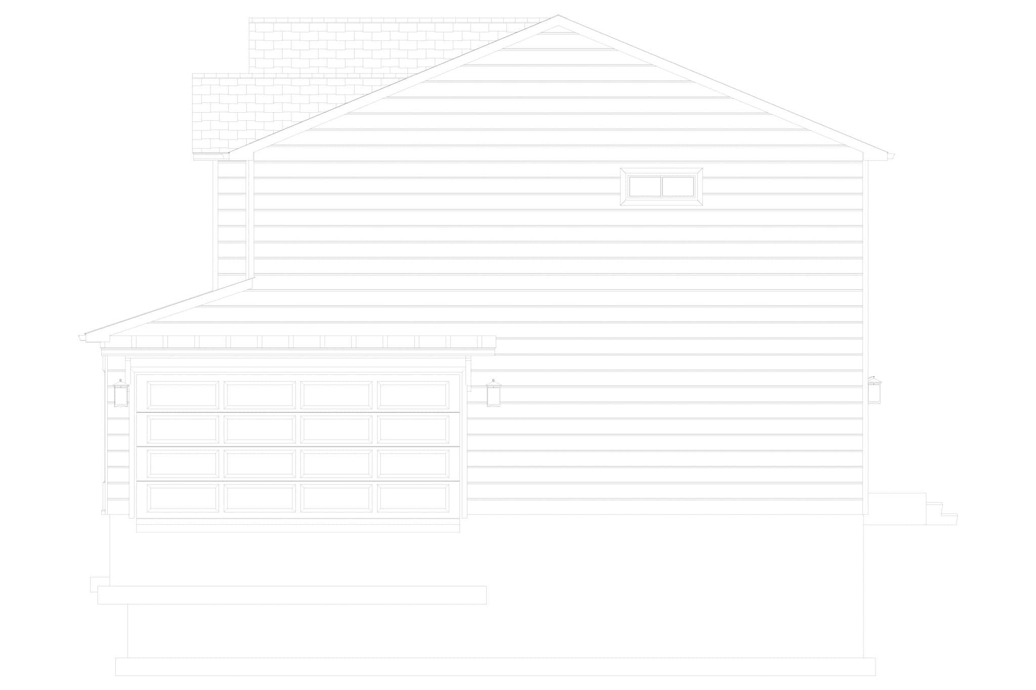 Home Plan Right Elevation of this 3-Bedroom,2587 Sq Ft Plan -187-1260