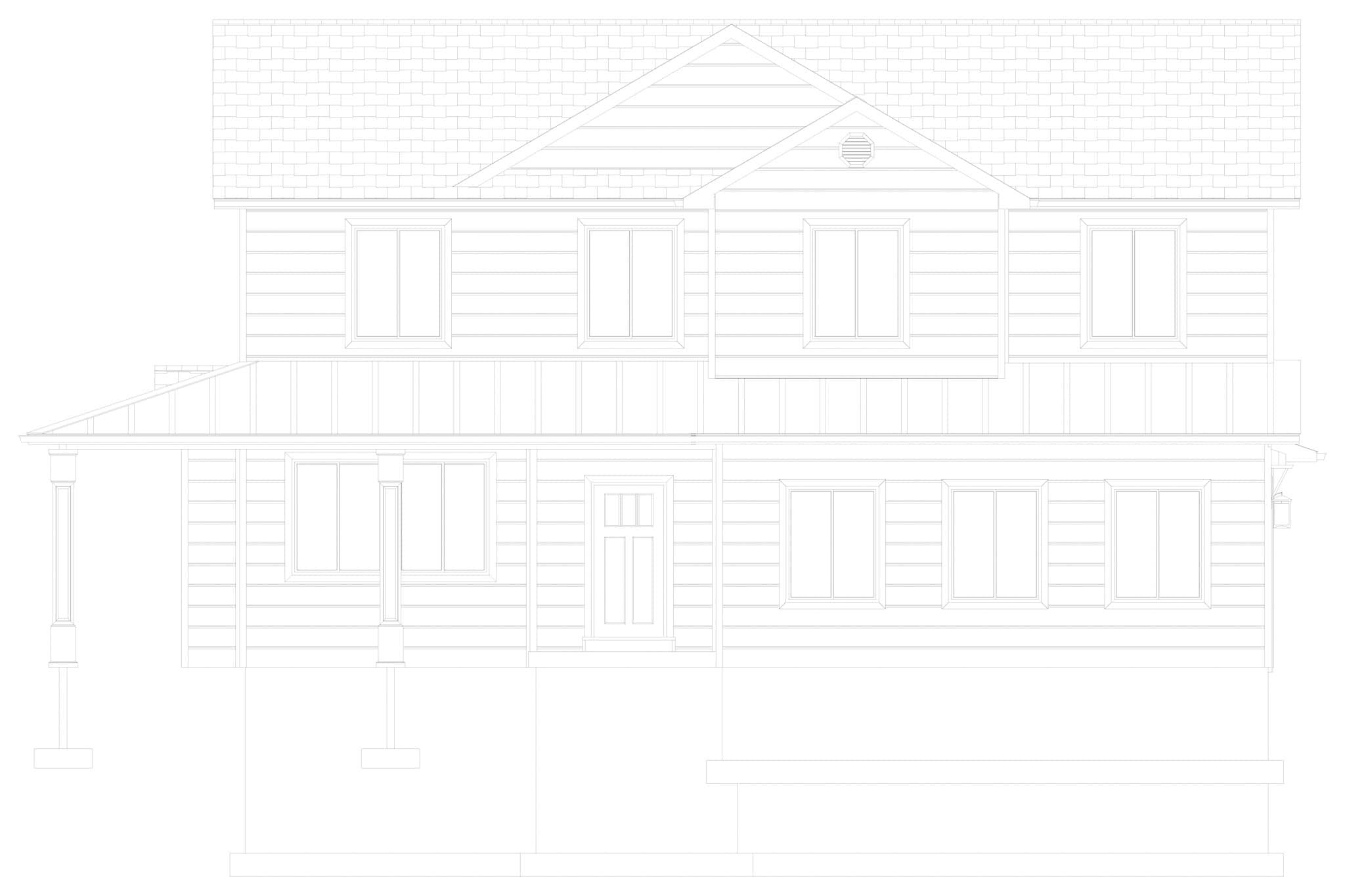 Home Plan Front Elevation of this 3-Bedroom,2587 Sq Ft Plan -187-1260
