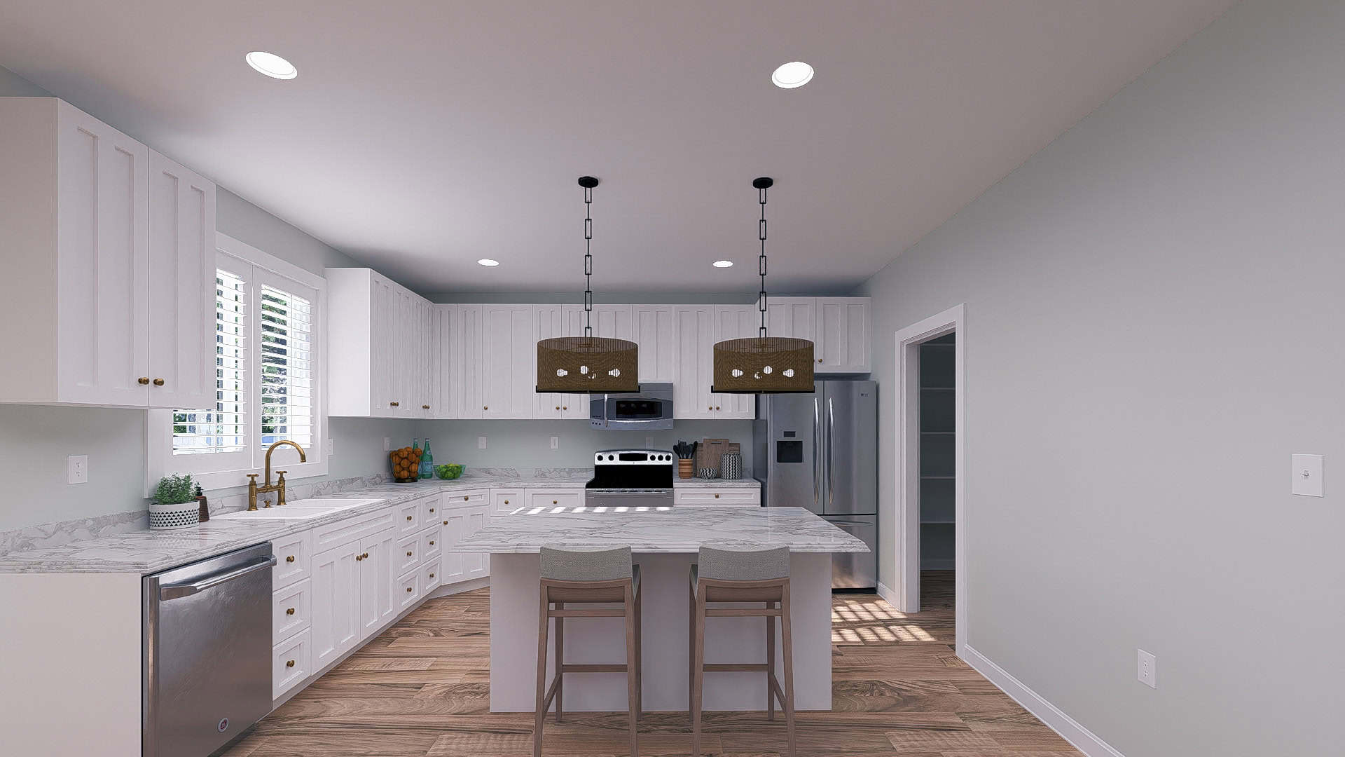 Kitchen: Kitchen Island of this 3-Bedroom,2587 Sq Ft Plan -187-1260