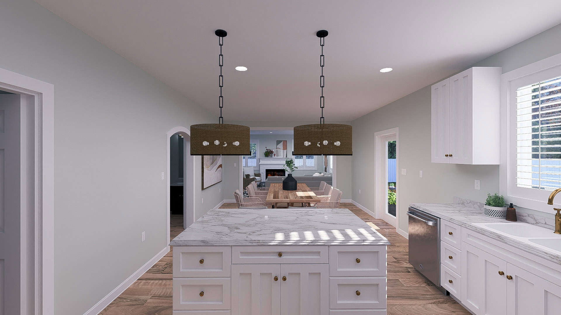 Kitchen: Kitchen Island of this 3-Bedroom,2587 Sq Ft Plan -187-1260