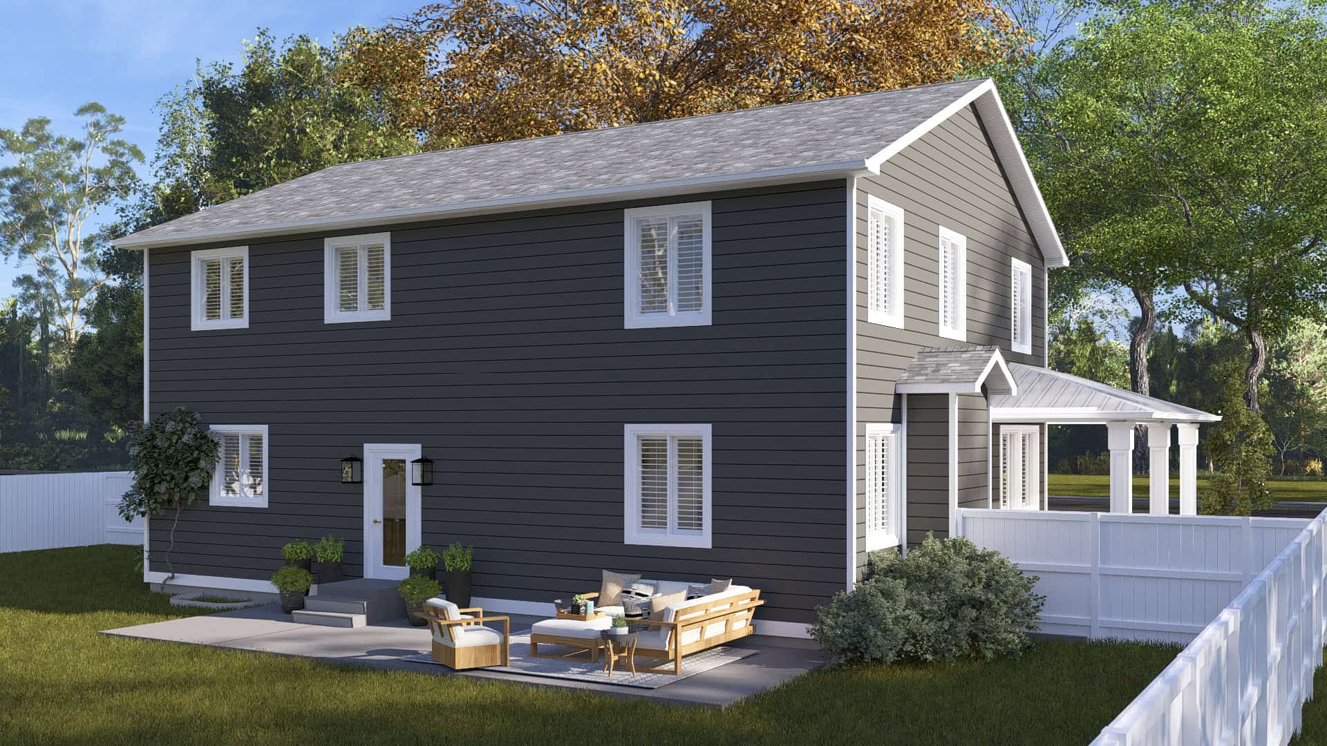Rear View of this 3-Bedroom,2587 Sq Ft Plan -187-1260