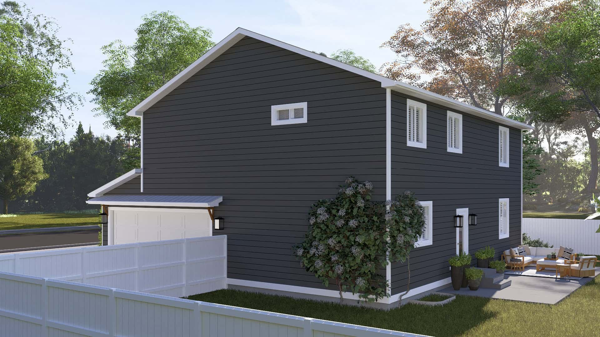 Rear View of this 3-Bedroom,2587 Sq Ft Plan -187-1260