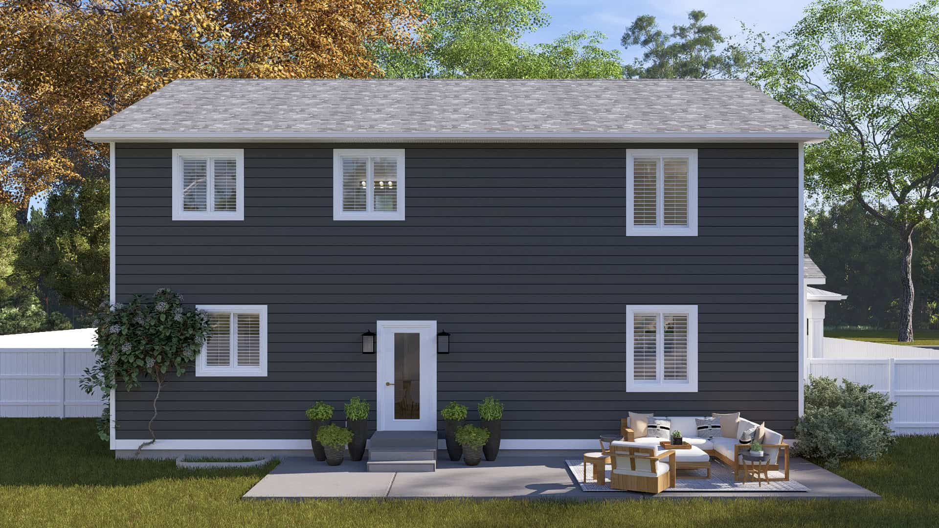 Rear View of this 3-Bedroom,2587 Sq Ft Plan -187-1260