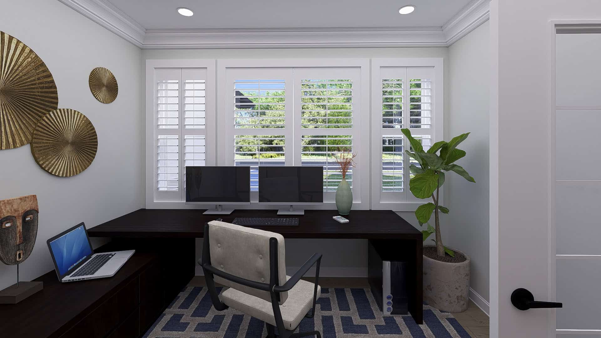 Home Office of this 2-Bedroom,2254 Sq Ft Plan -187-1261