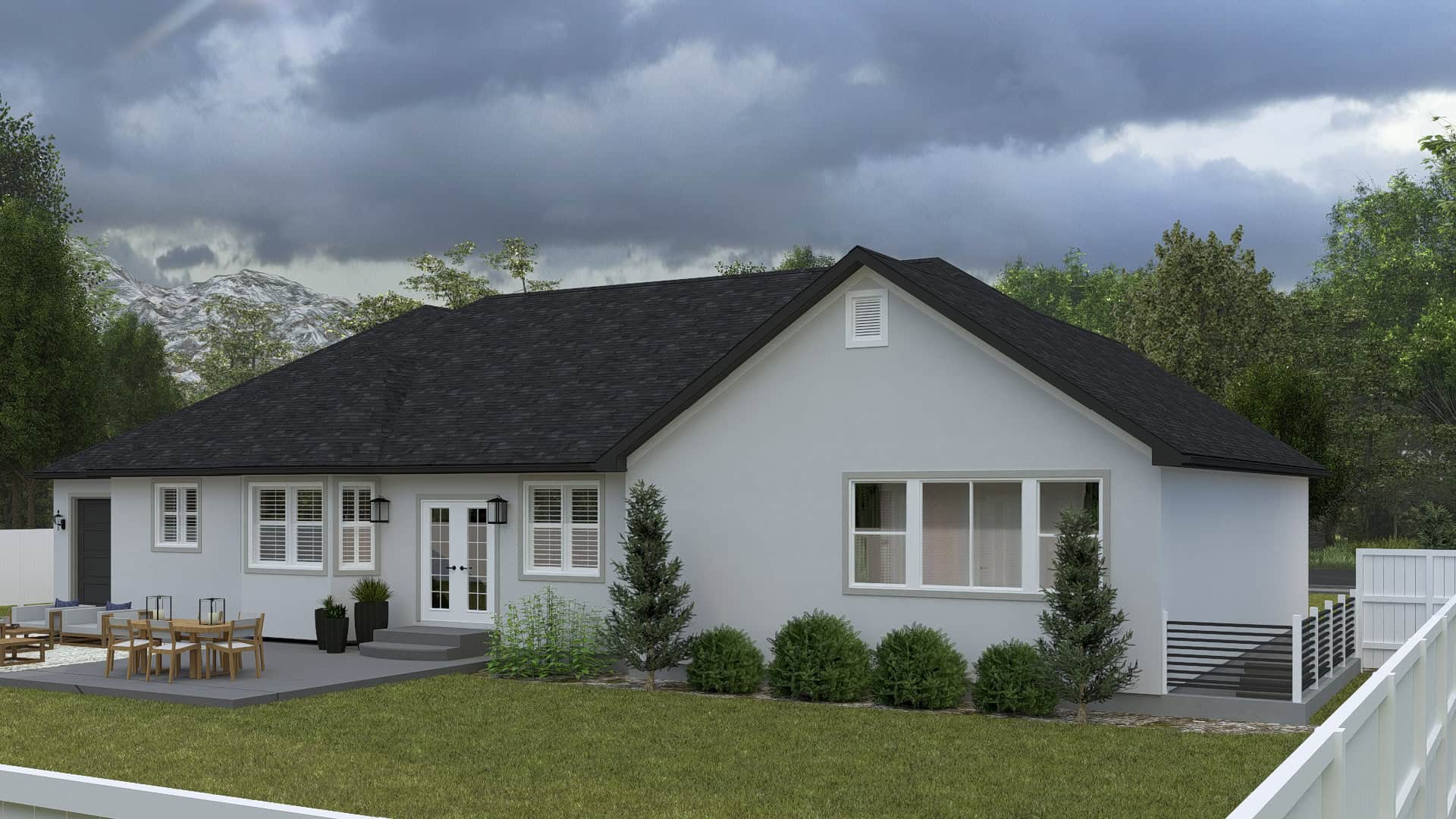 Rear View of this 2-Bedroom,2254 Sq Ft Plan -187-1261