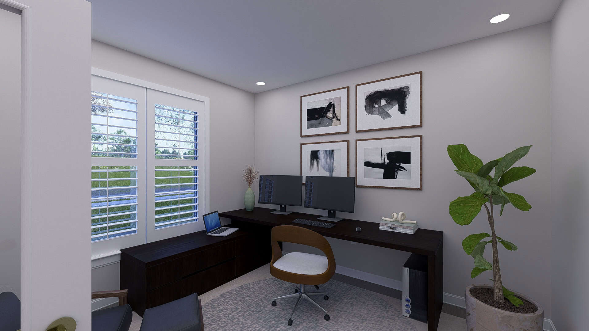 Home Office of this 5-Bedroom,3163 Sq Ft Plan -187-1262