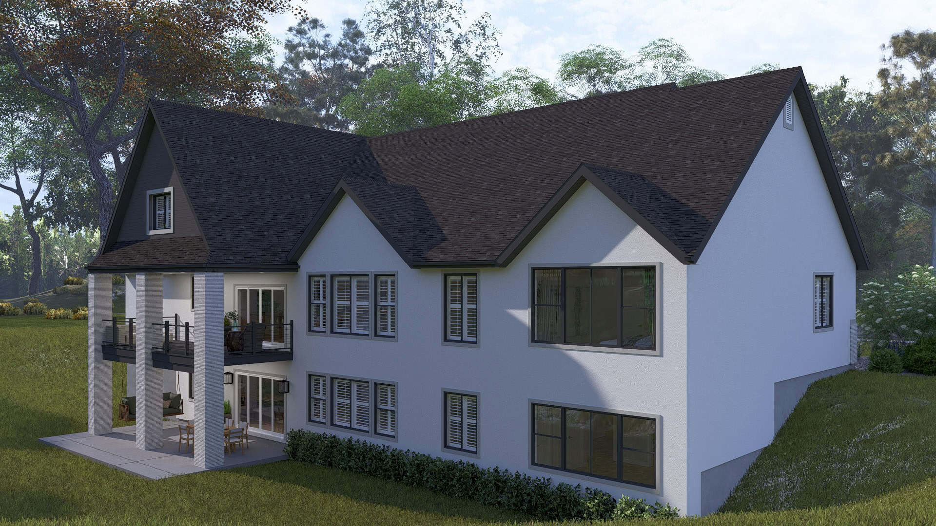 Rear View of this 5-Bedroom,3163 Sq Ft Plan -187-1262