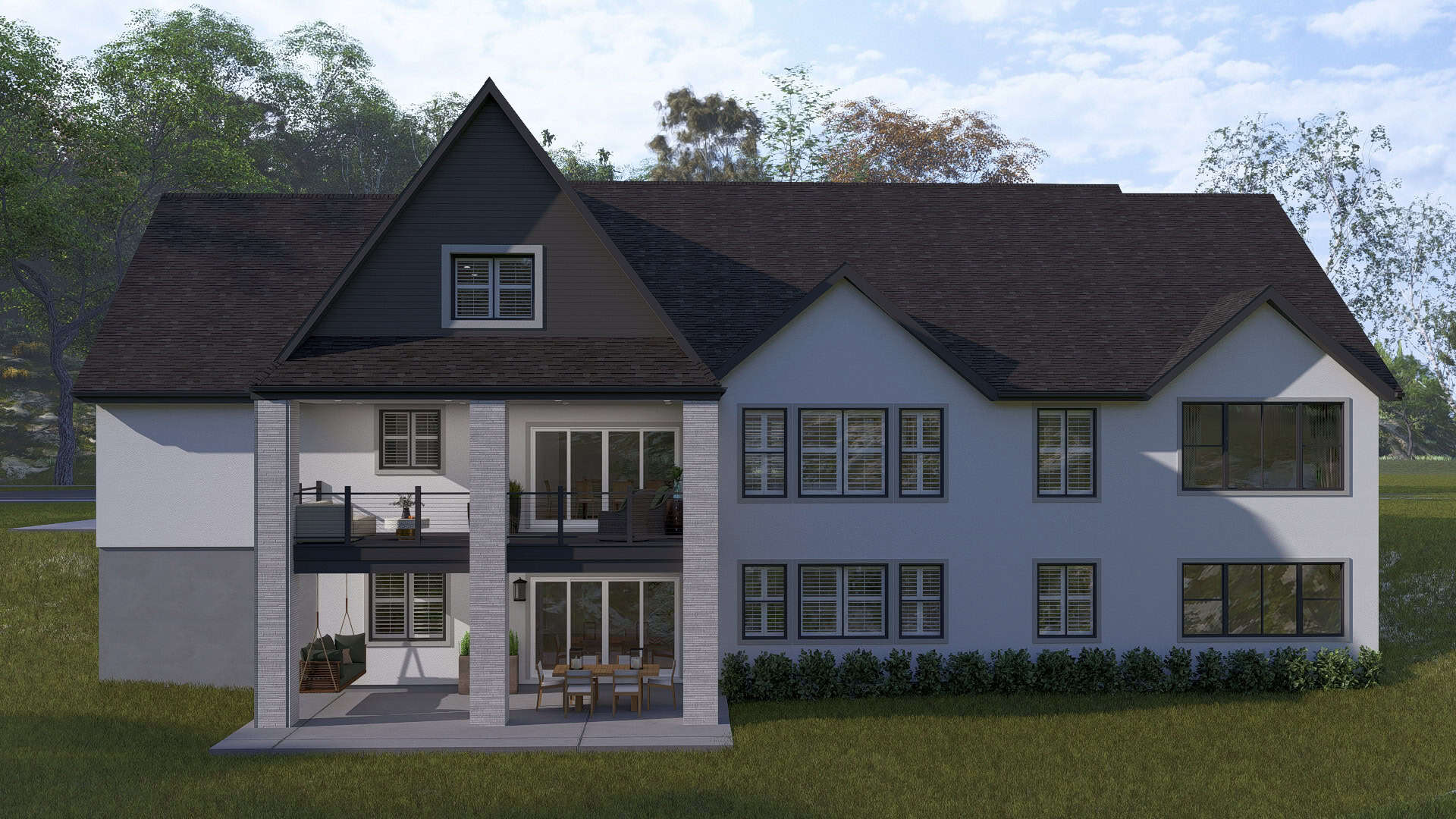 Rear View of this 5-Bedroom,3163 Sq Ft Plan -187-1262