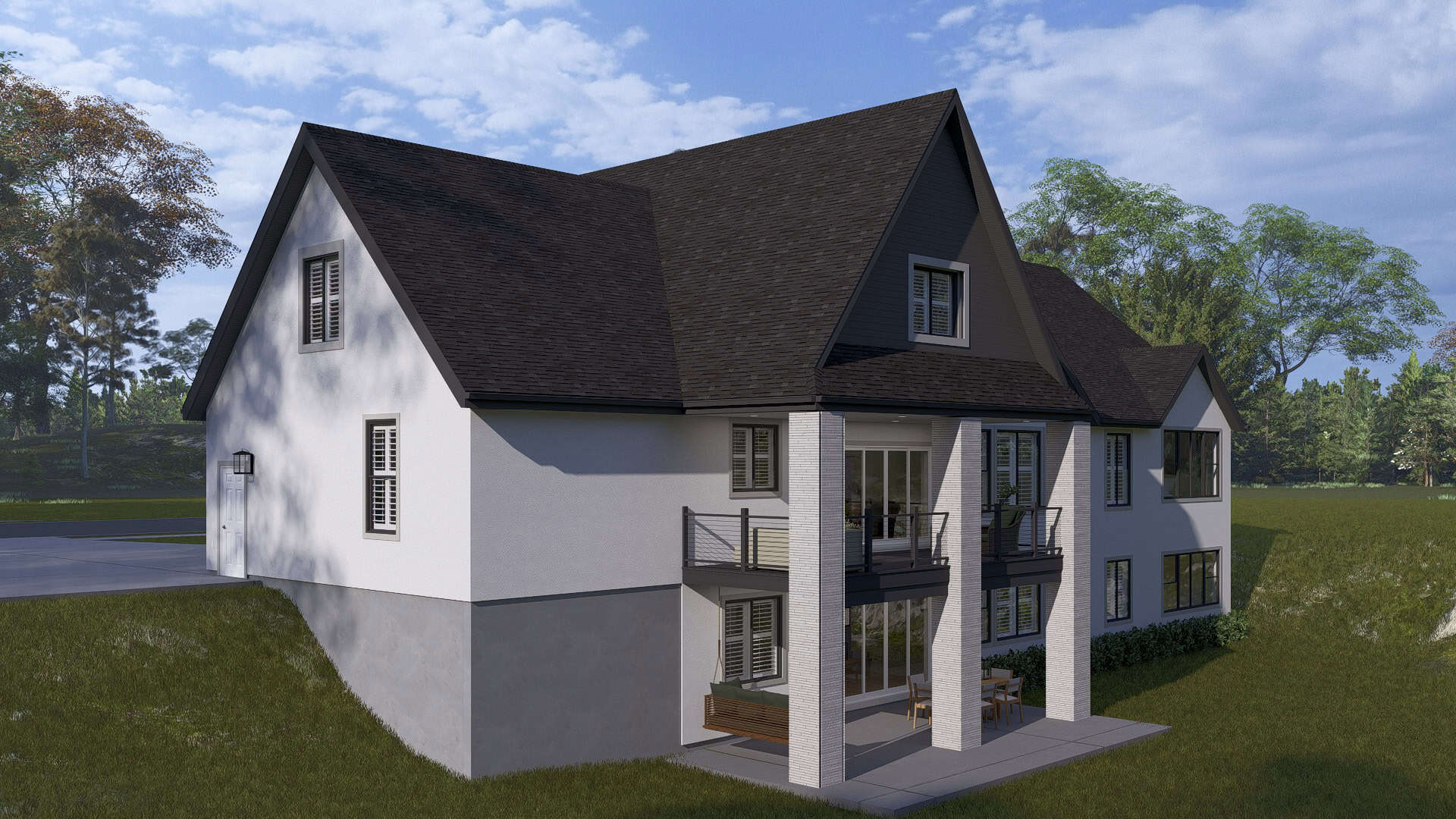 Rear View of this 5-Bedroom,3163 Sq Ft Plan -187-1262