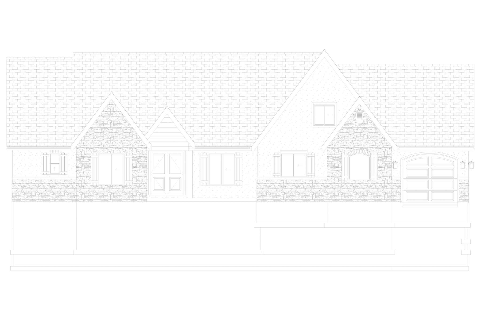 Home Plan Front Elevation of this 5-Bedroom,3163 Sq Ft Plan -187-1262