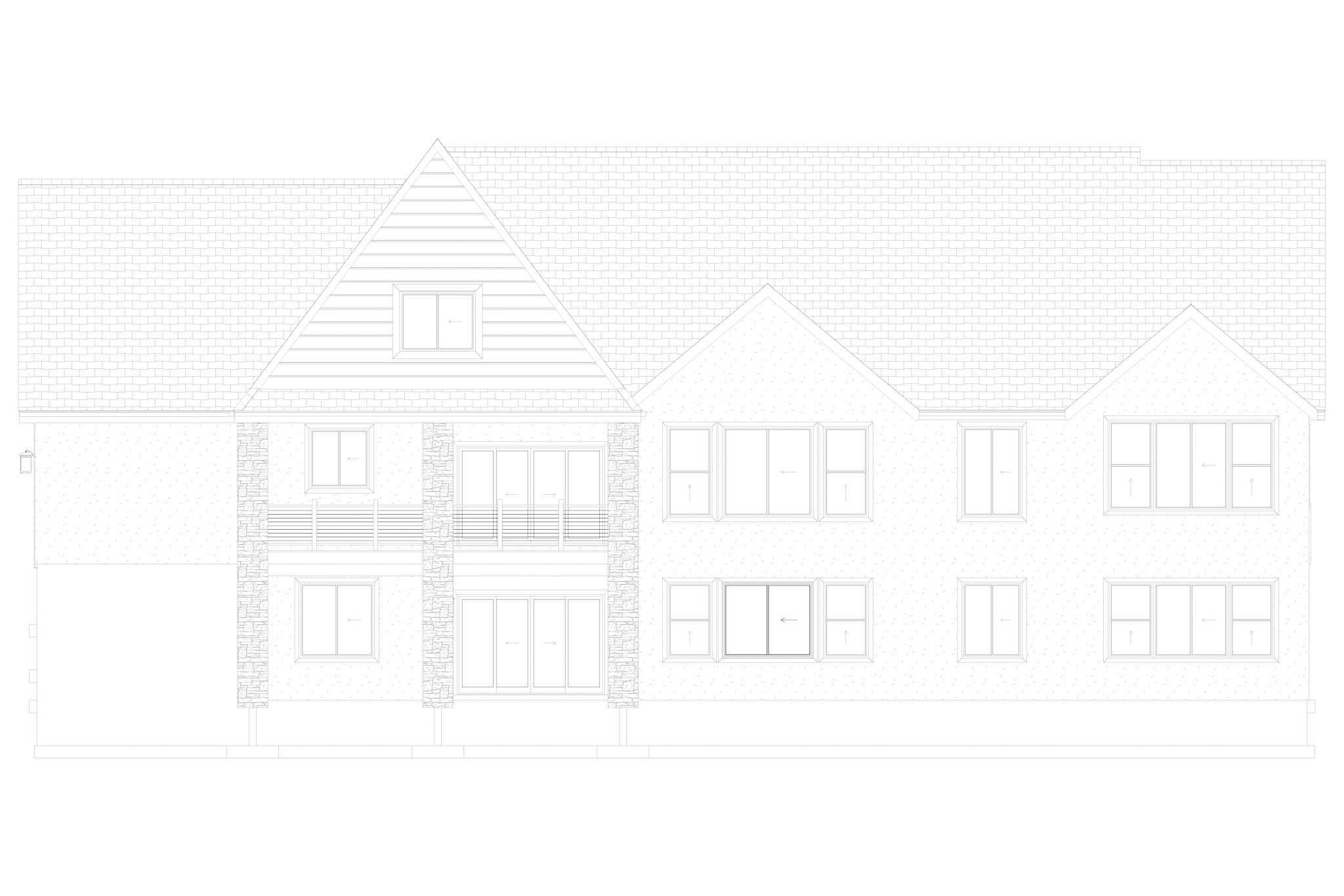 Home Plan Rear Elevation of this 5-Bedroom,3163 Sq Ft Plan -187-1262