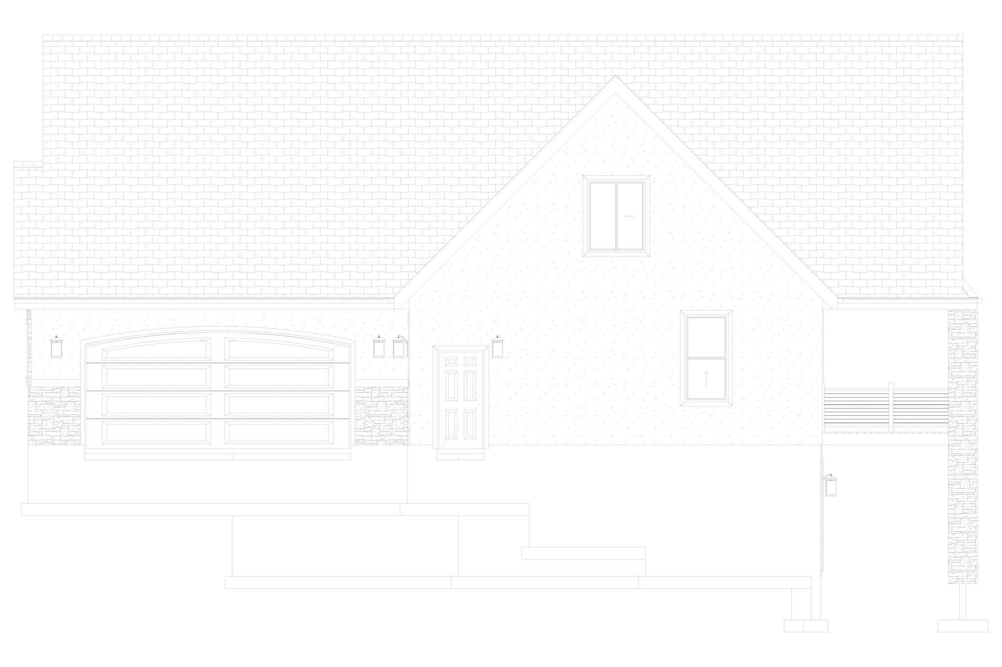 Home Plan Right Elevation of this 5-Bedroom,3163 Sq Ft Plan -187-1262