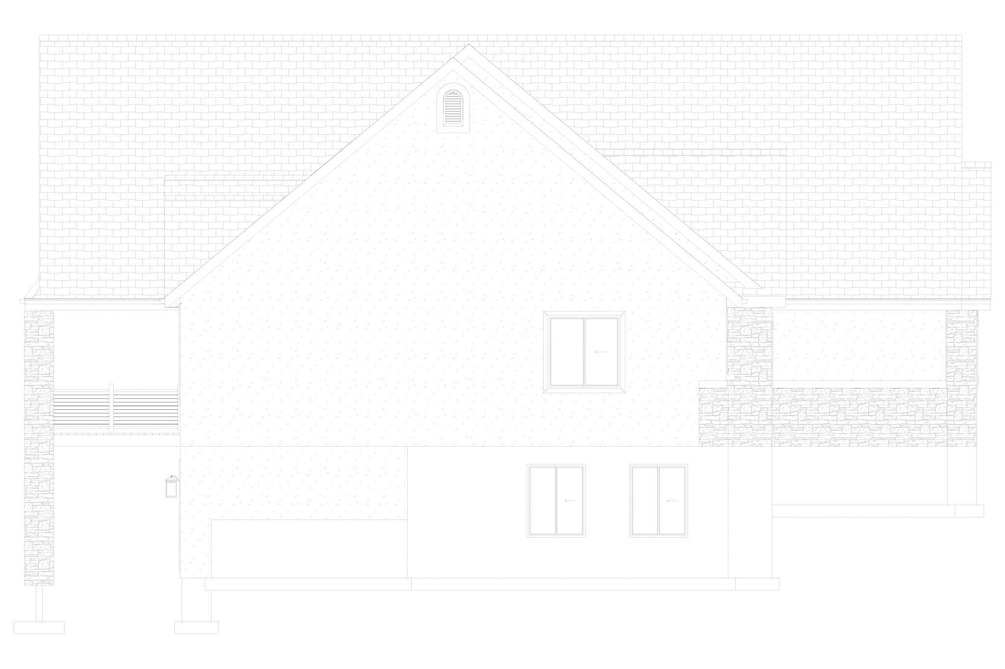 Home Plan Left Elevation of this 5-Bedroom,3163 Sq Ft Plan -187-1262