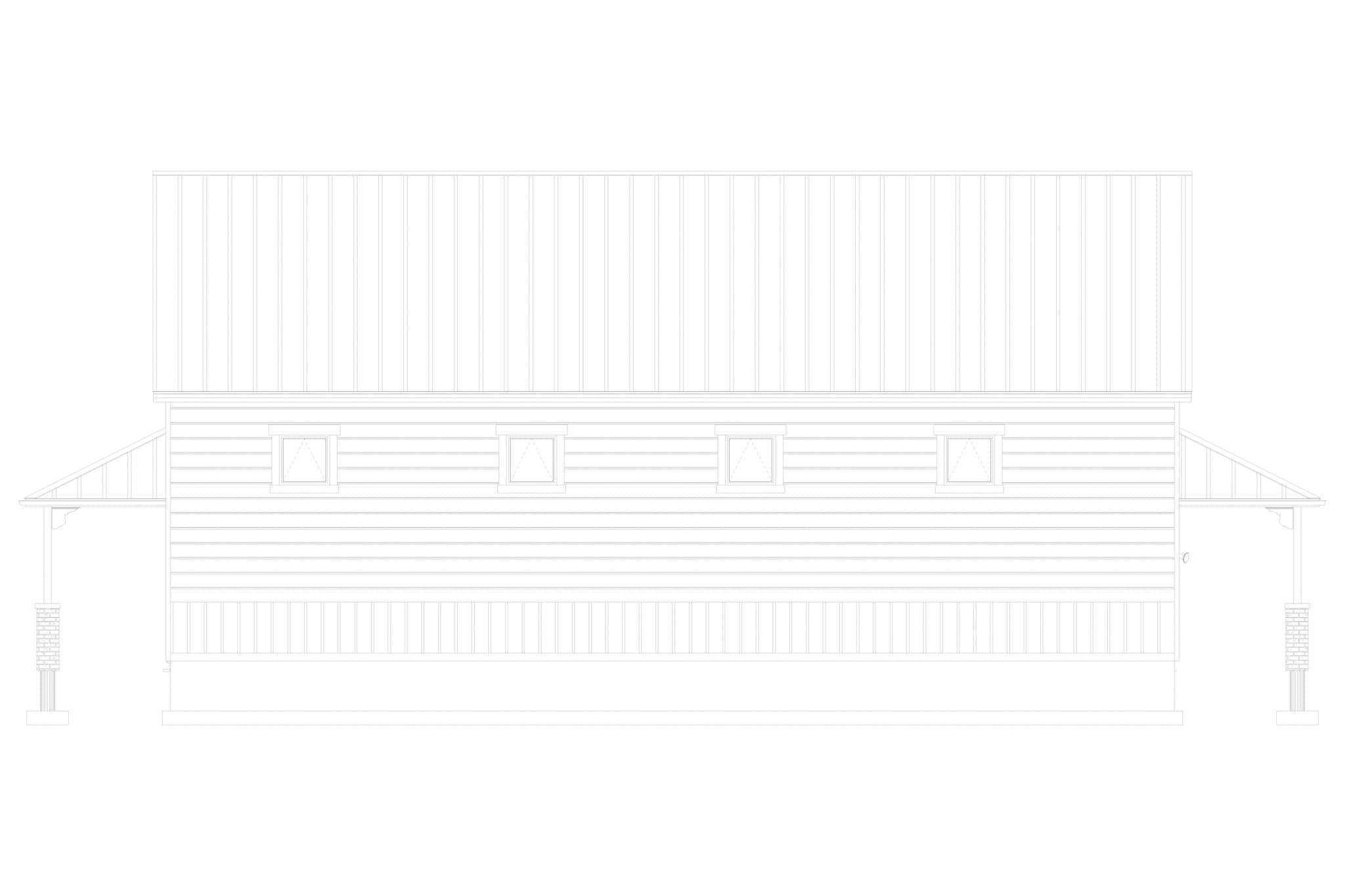 Home Plan Left Elevation of this 0-Bedroom,1 Sq Ft Plan -187-1263