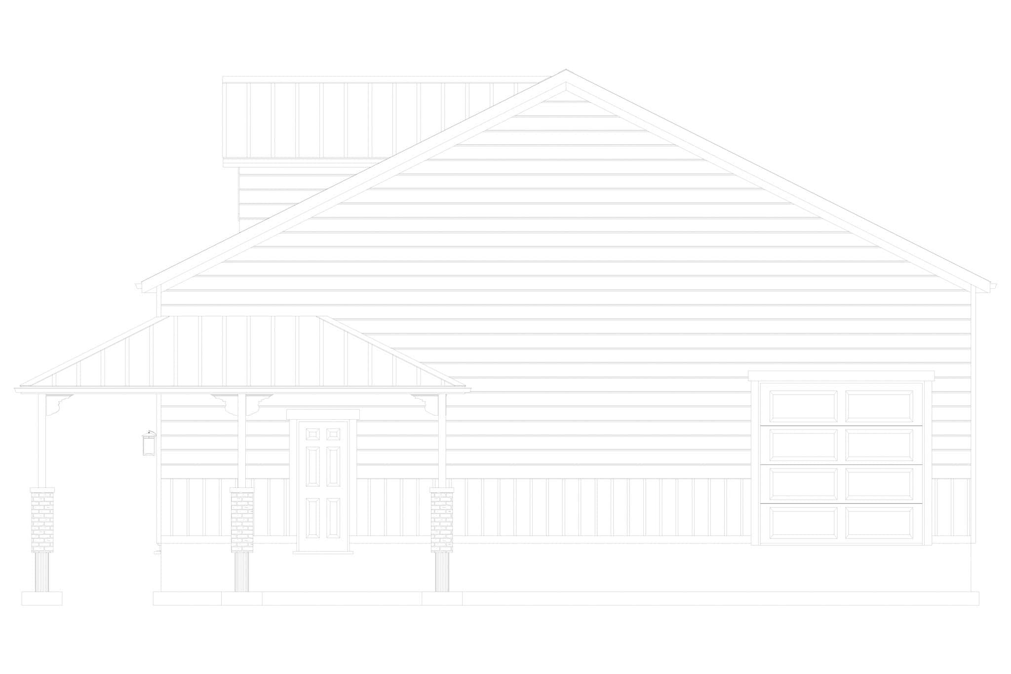 Home Plan Rear Elevation of this 0-Bedroom,1 Sq Ft Plan -187-1263