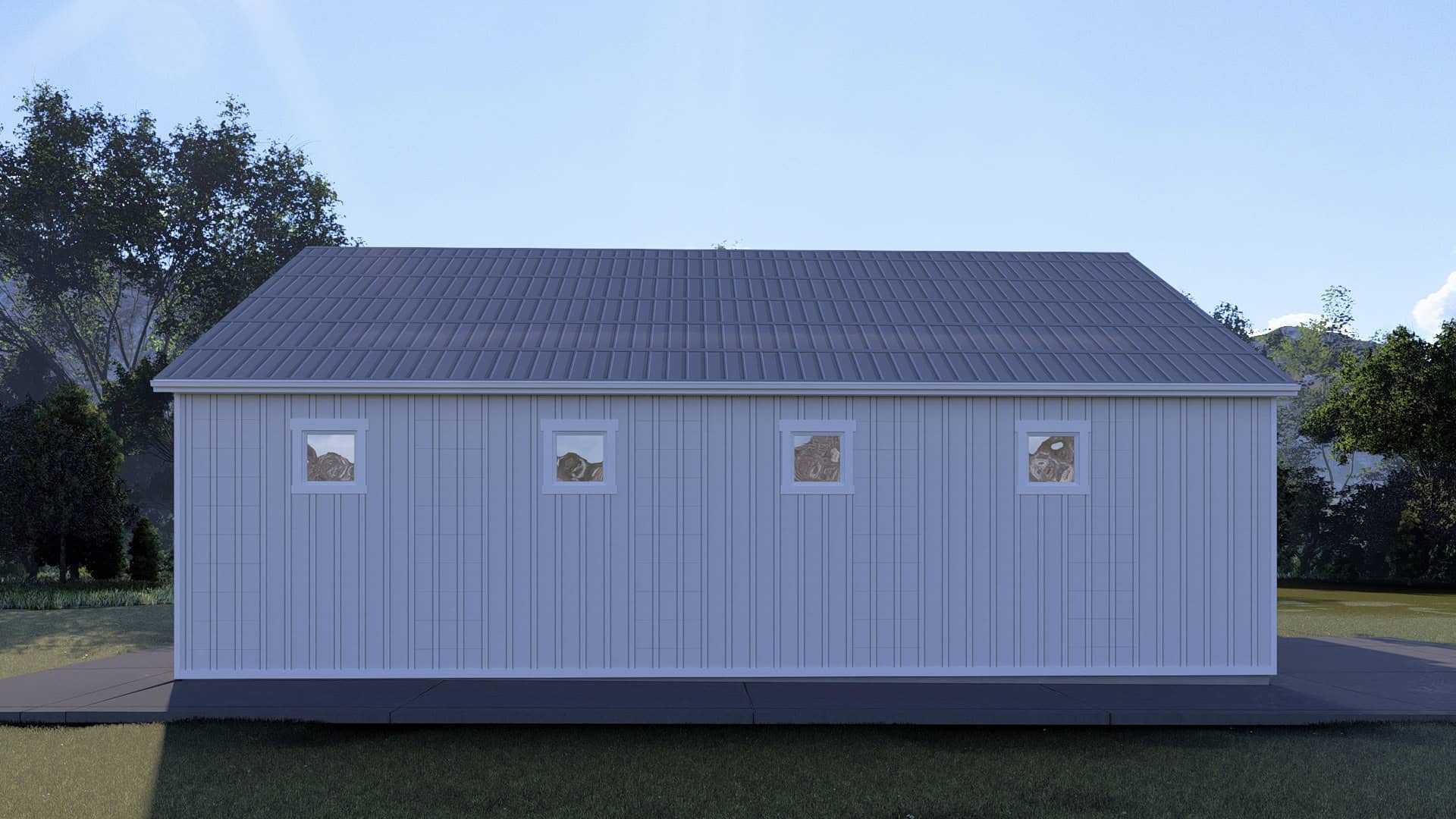 Rear View of this 0-Bedroom,1 Sq Ft Plan -187-1263