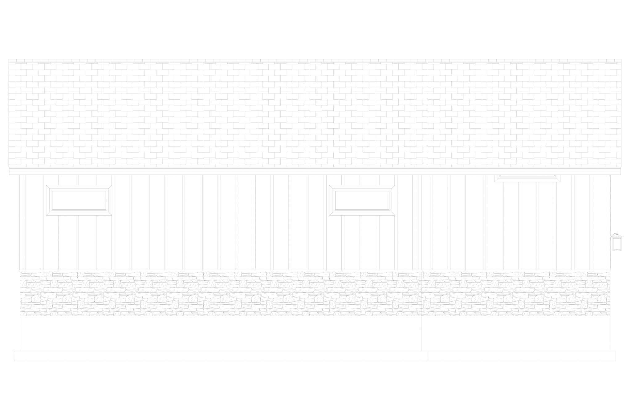 Home Plan Left Elevation of this 0-Bedroom,213 Sq Ft Plan -187-1265