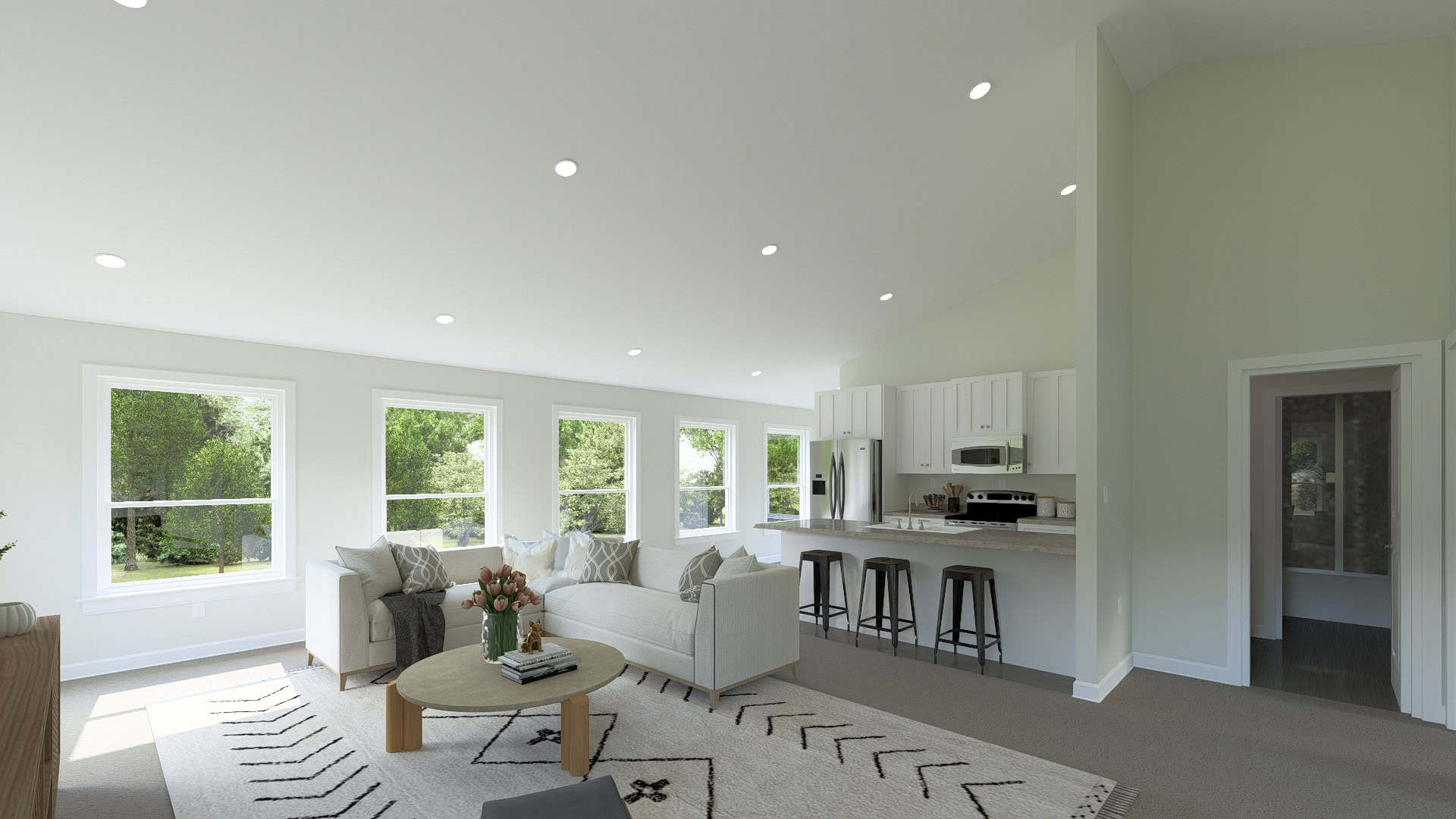 Living Room of this 2-Bedroom,1327 Sq Ft Plan -187-1267