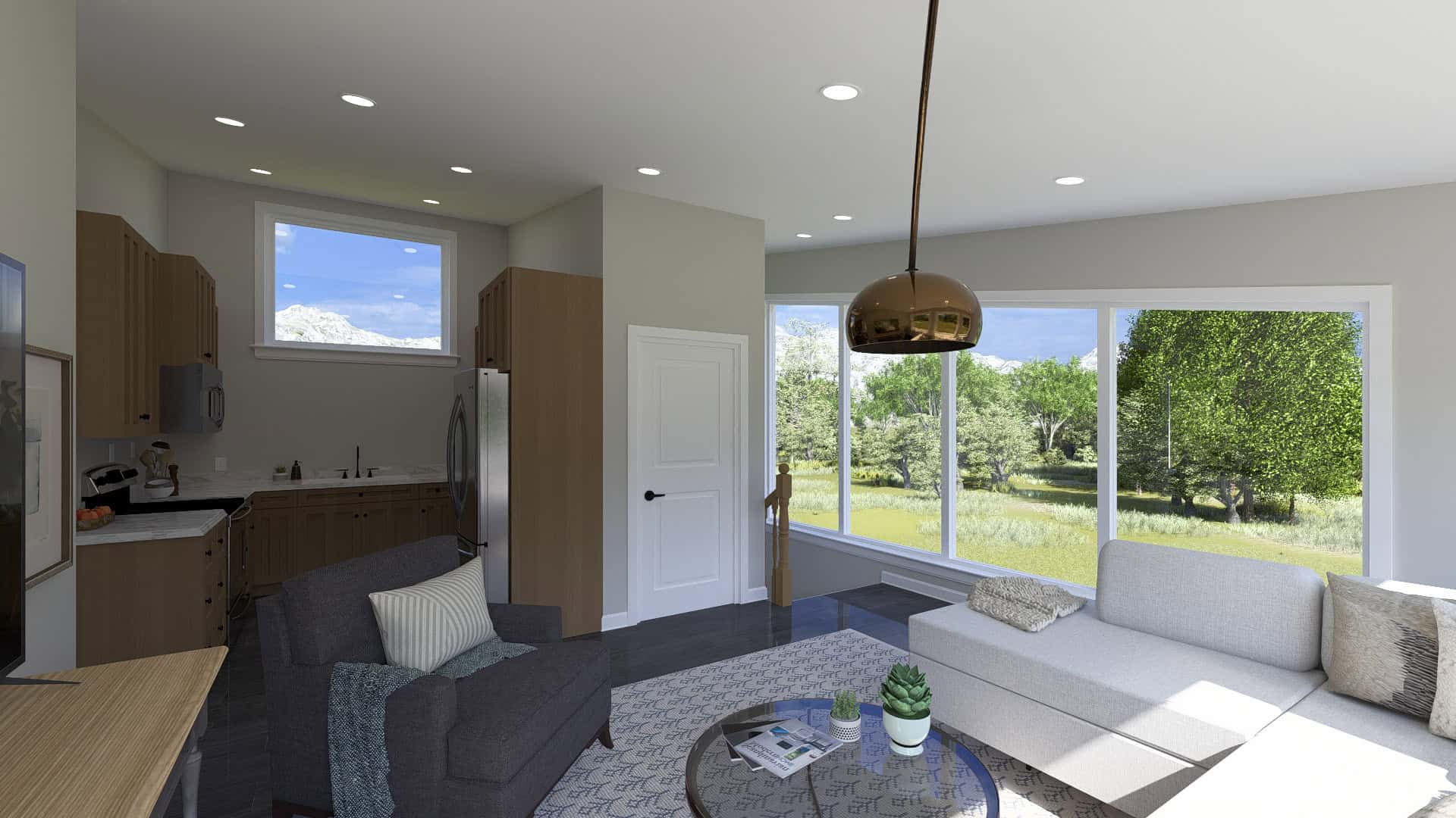 Living Room of this 1-Bedroom,998 Sq Ft Plan -187-1271